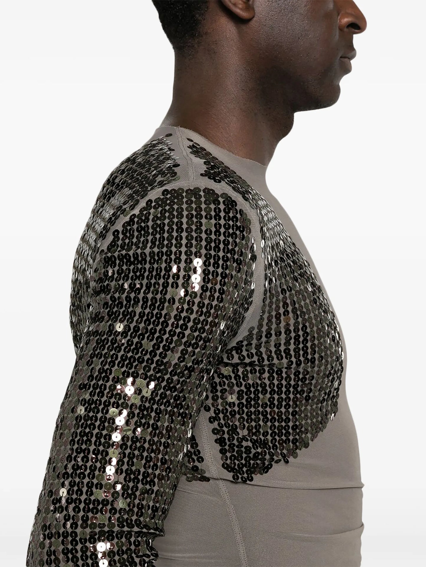 panelled long-sleeve T-shirt