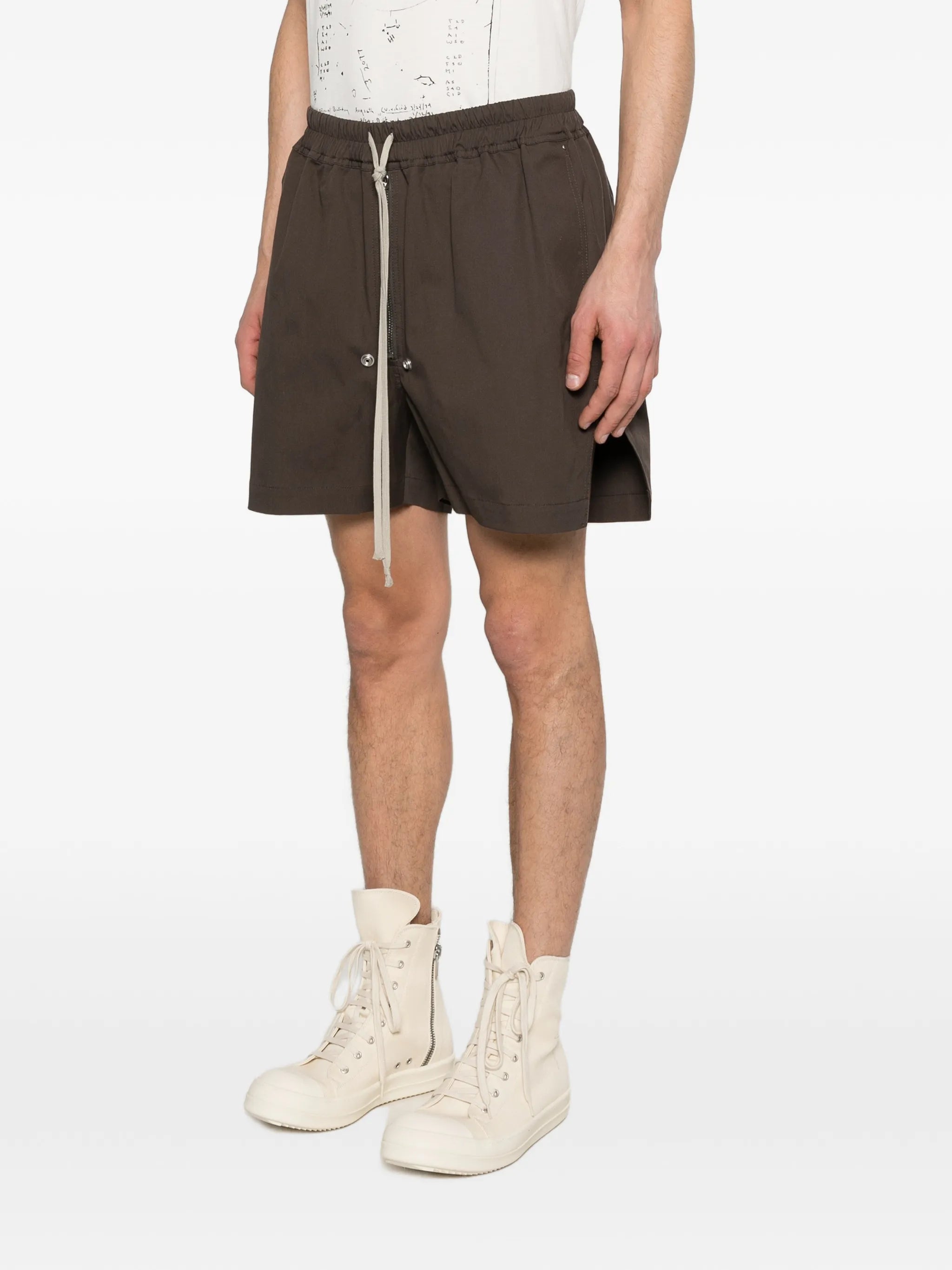 Bela drawstring zip shorts