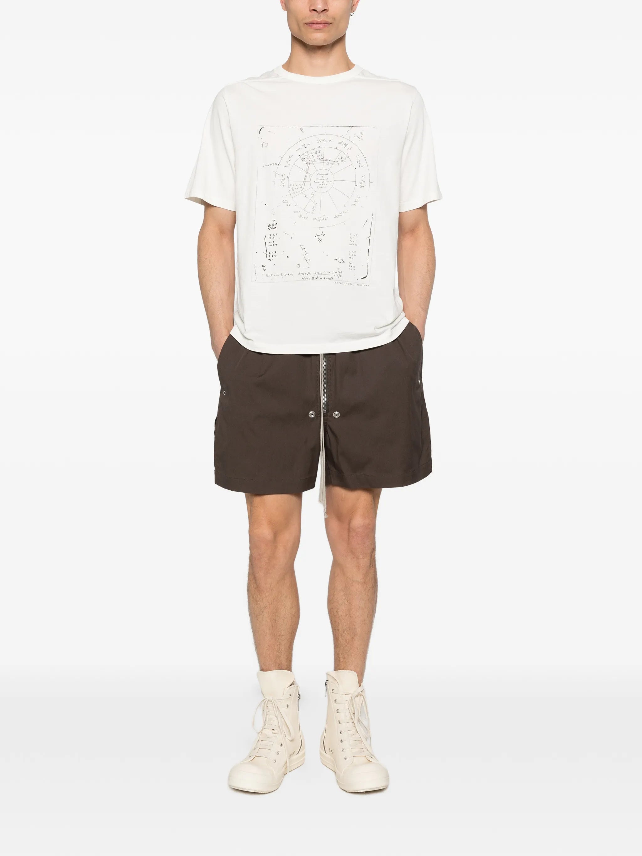 Bela drawstring zip shorts