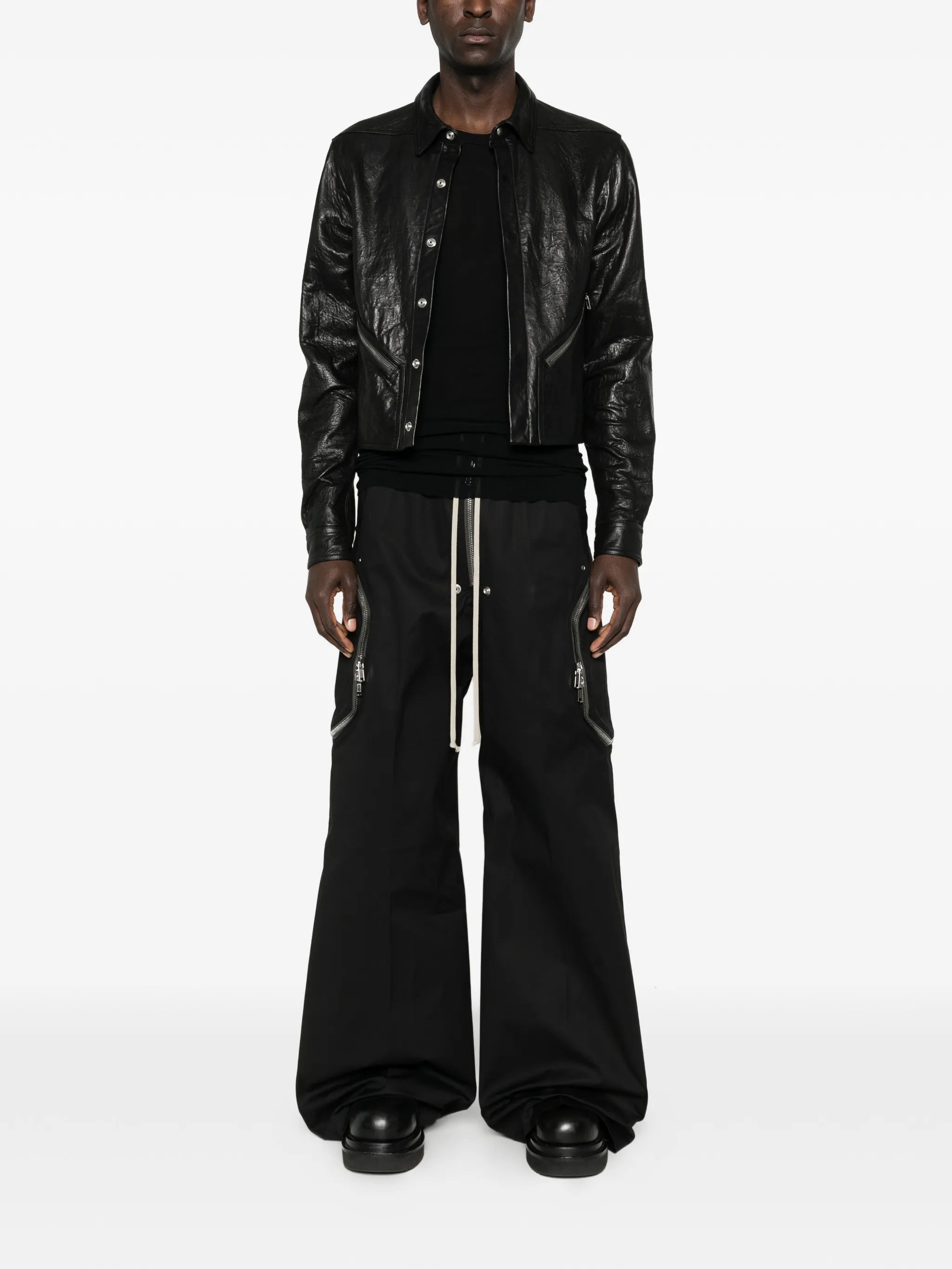 zip leather jacket