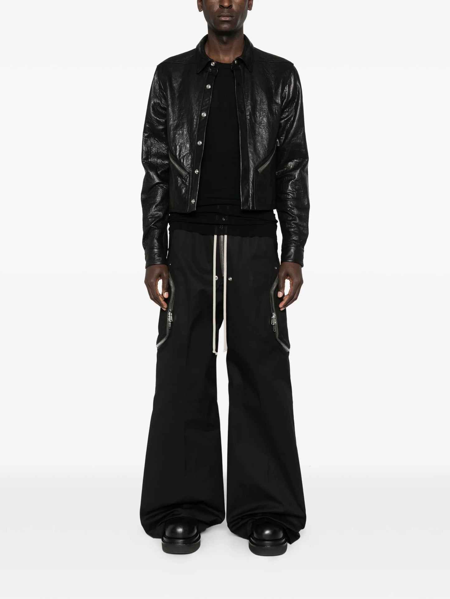 zip leather jacket