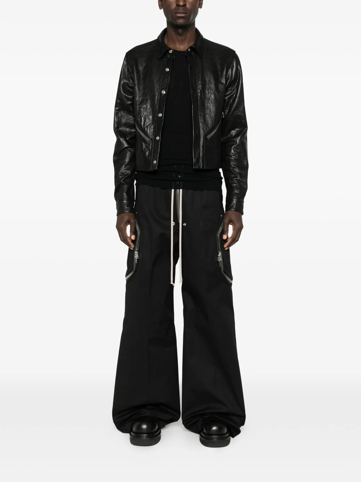 zip leather jacket