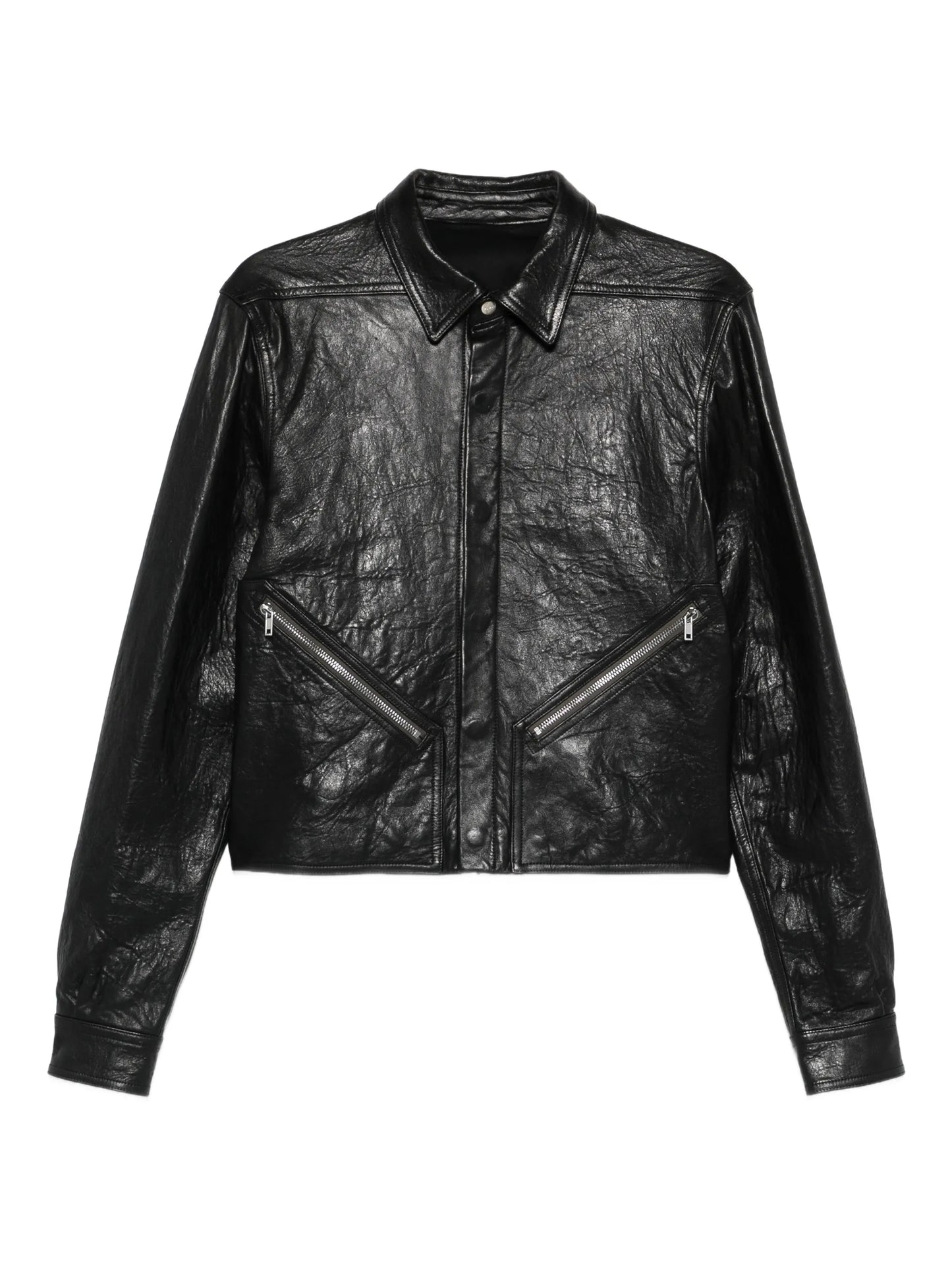 zip leather jacket