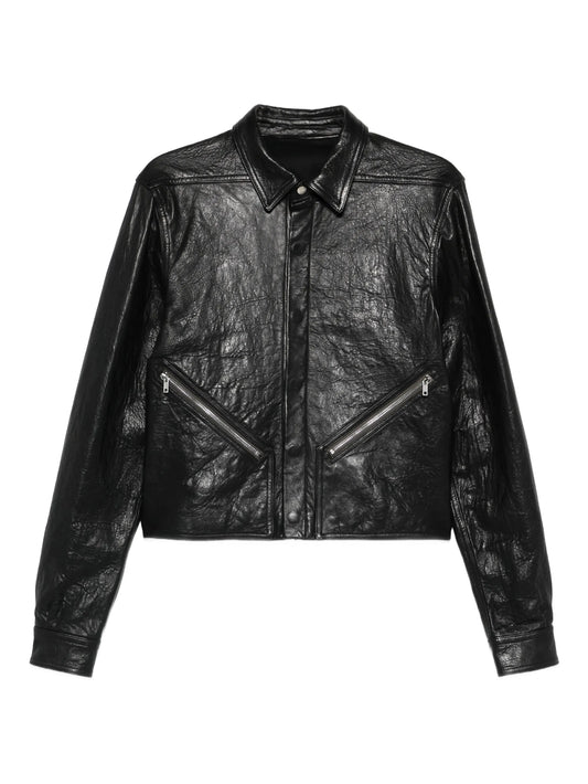 zip leather jacket