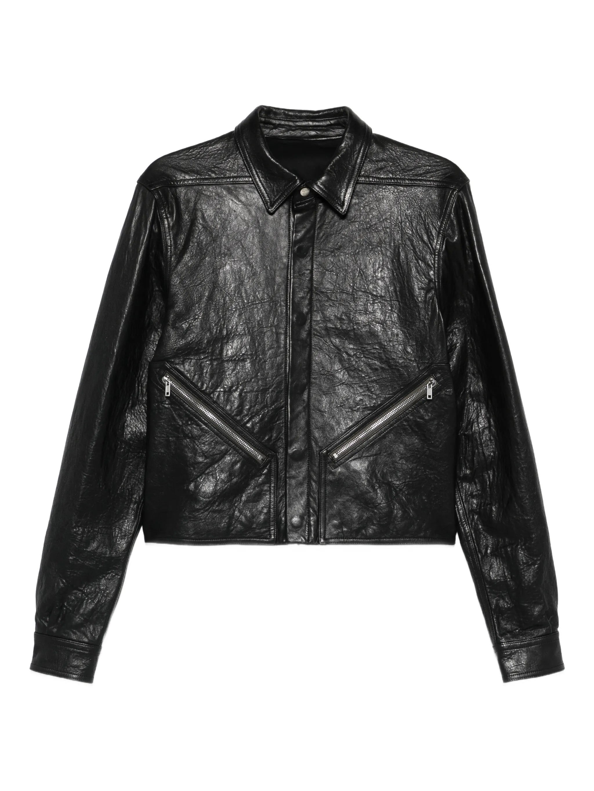 zip leather jacket