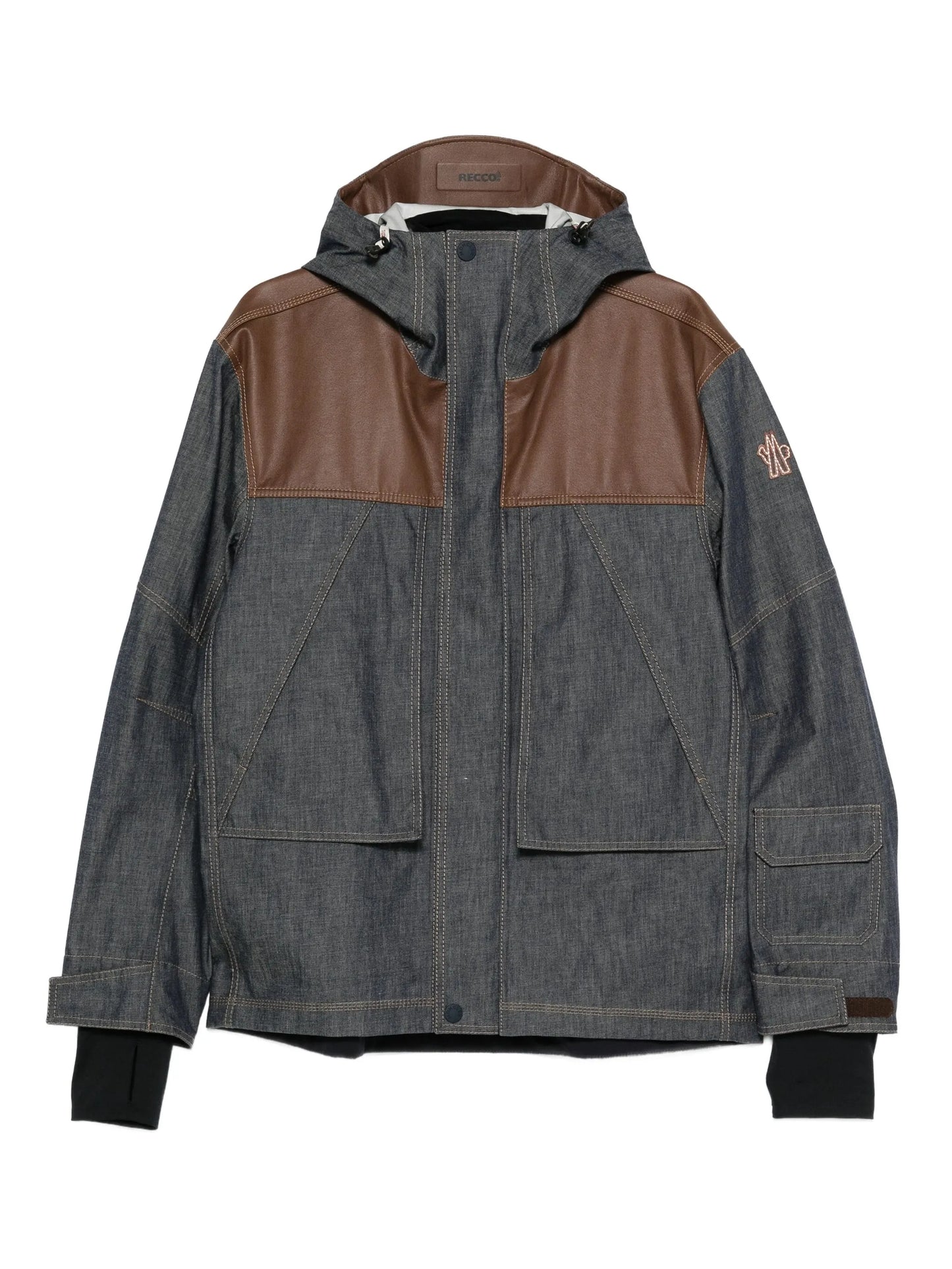 panelled hooded jacket