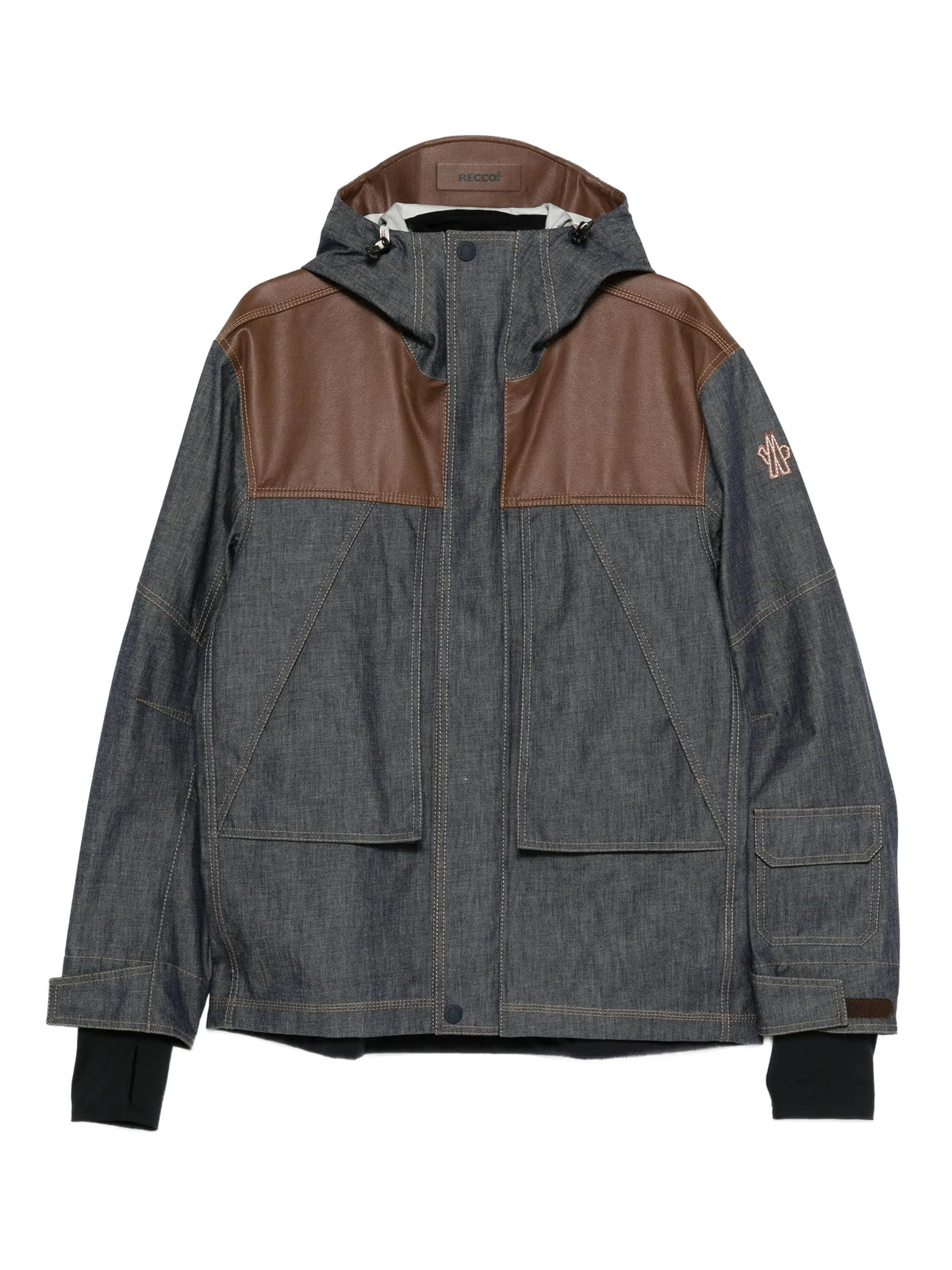 panelled hooded jacket