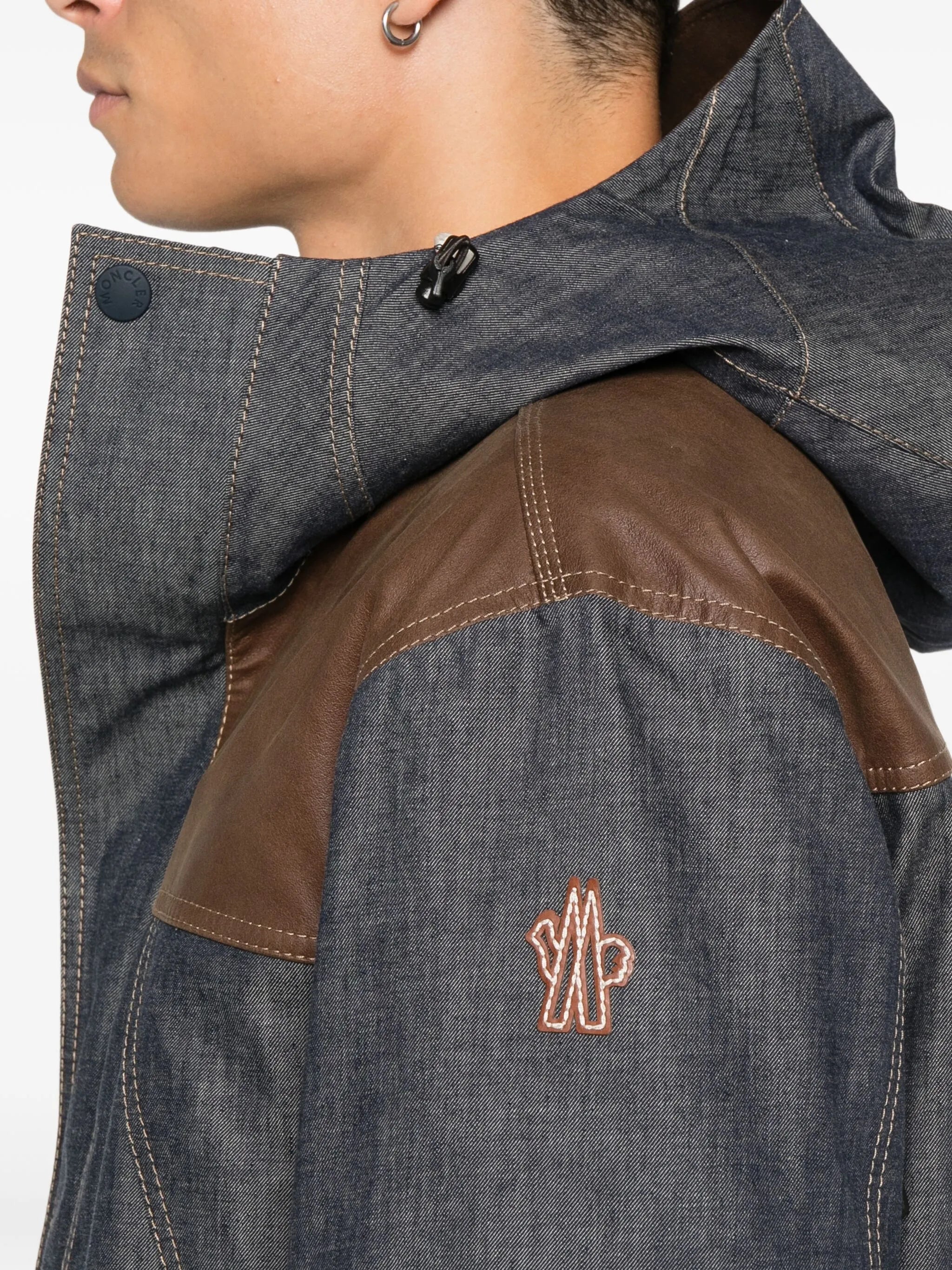 panelled hooded jacket