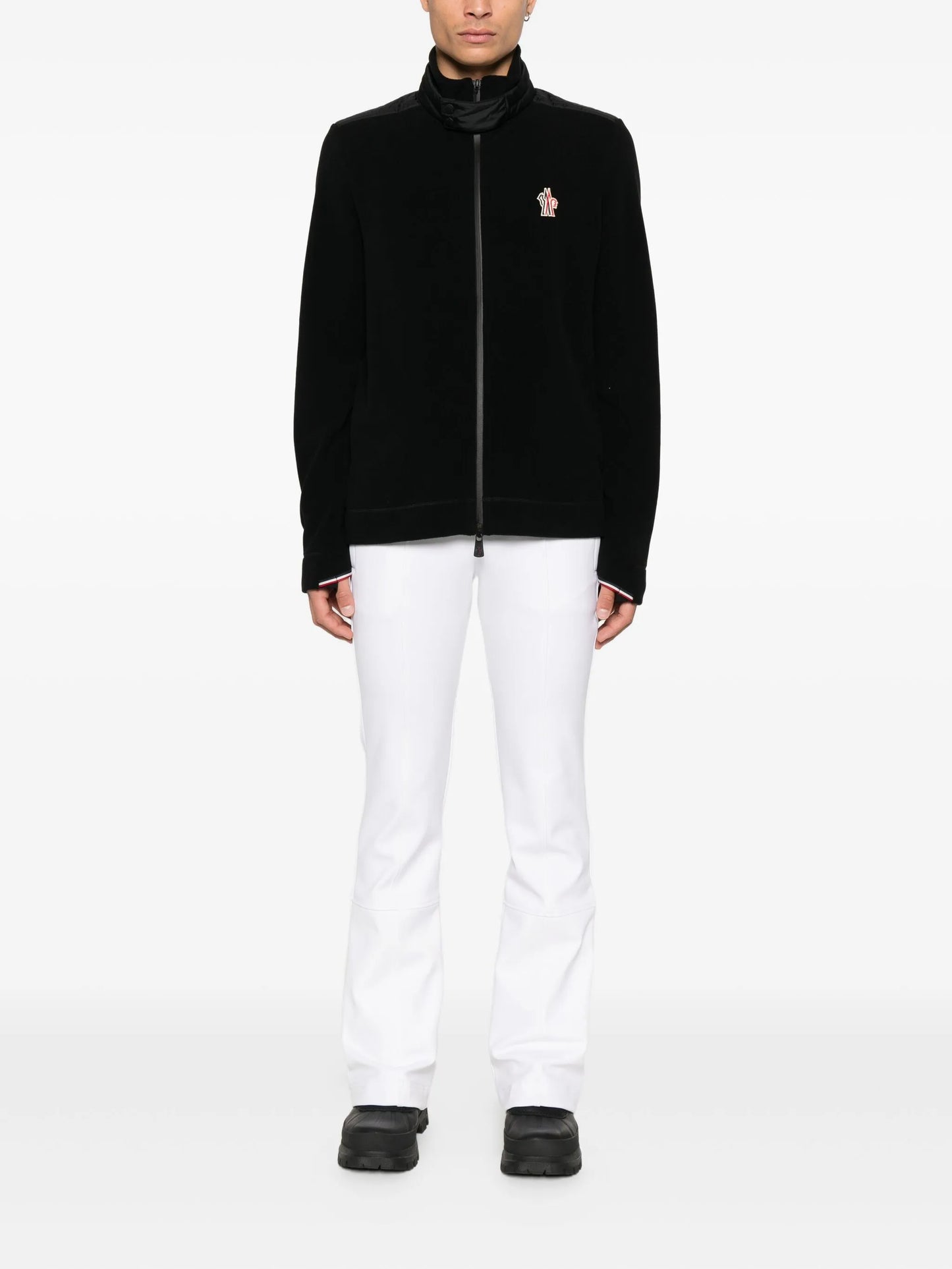 logo-patch zip-fastening jacket