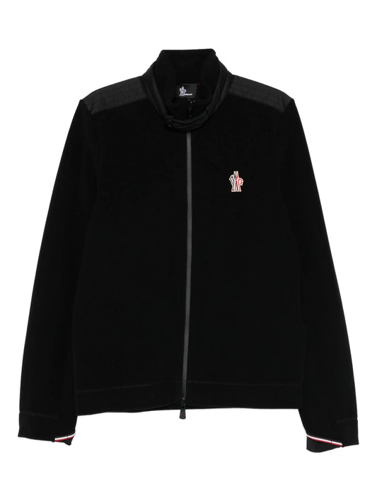 logo-patch zip-fastening jacket