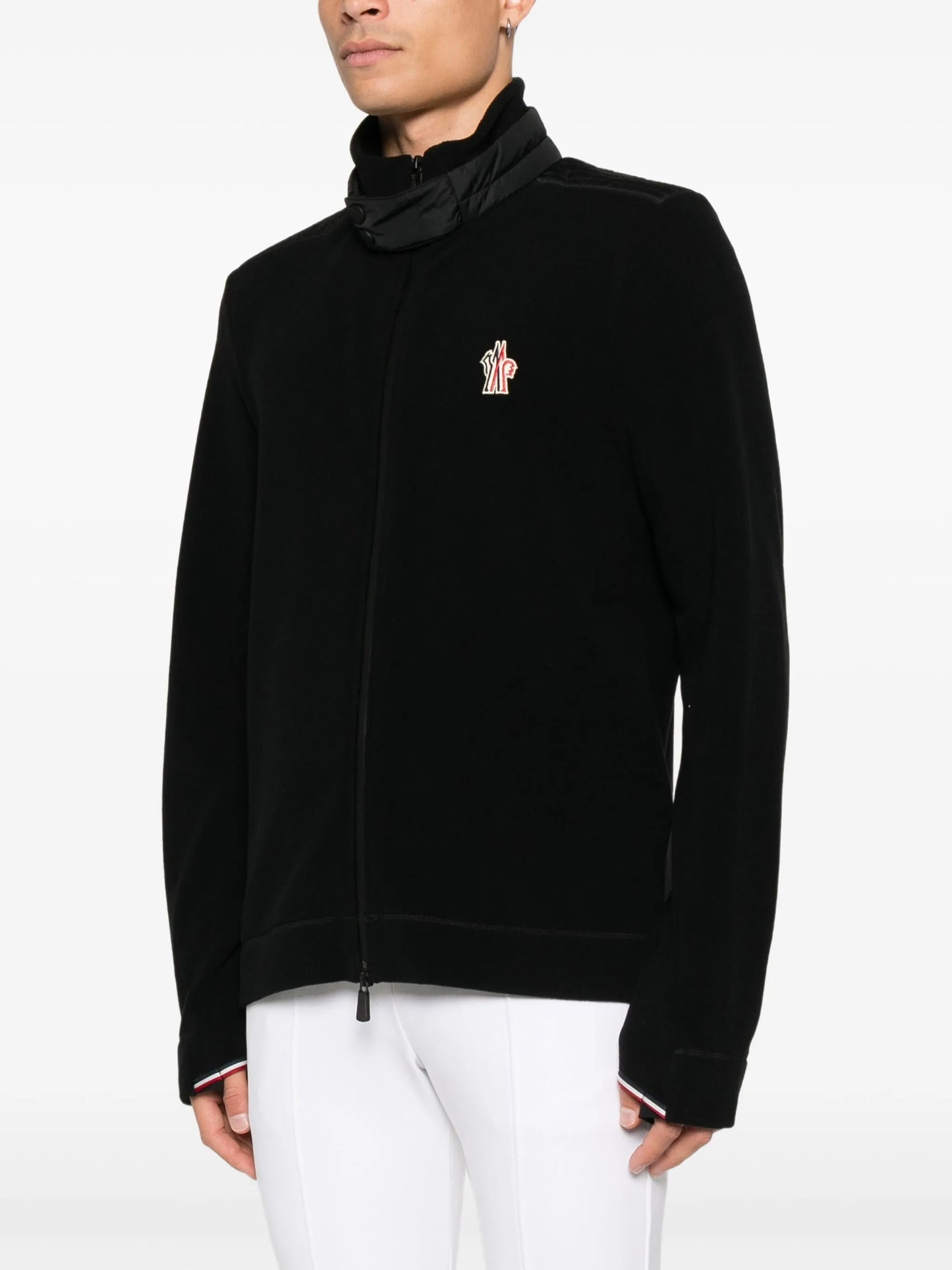 logo-patch zip-fastening jacket