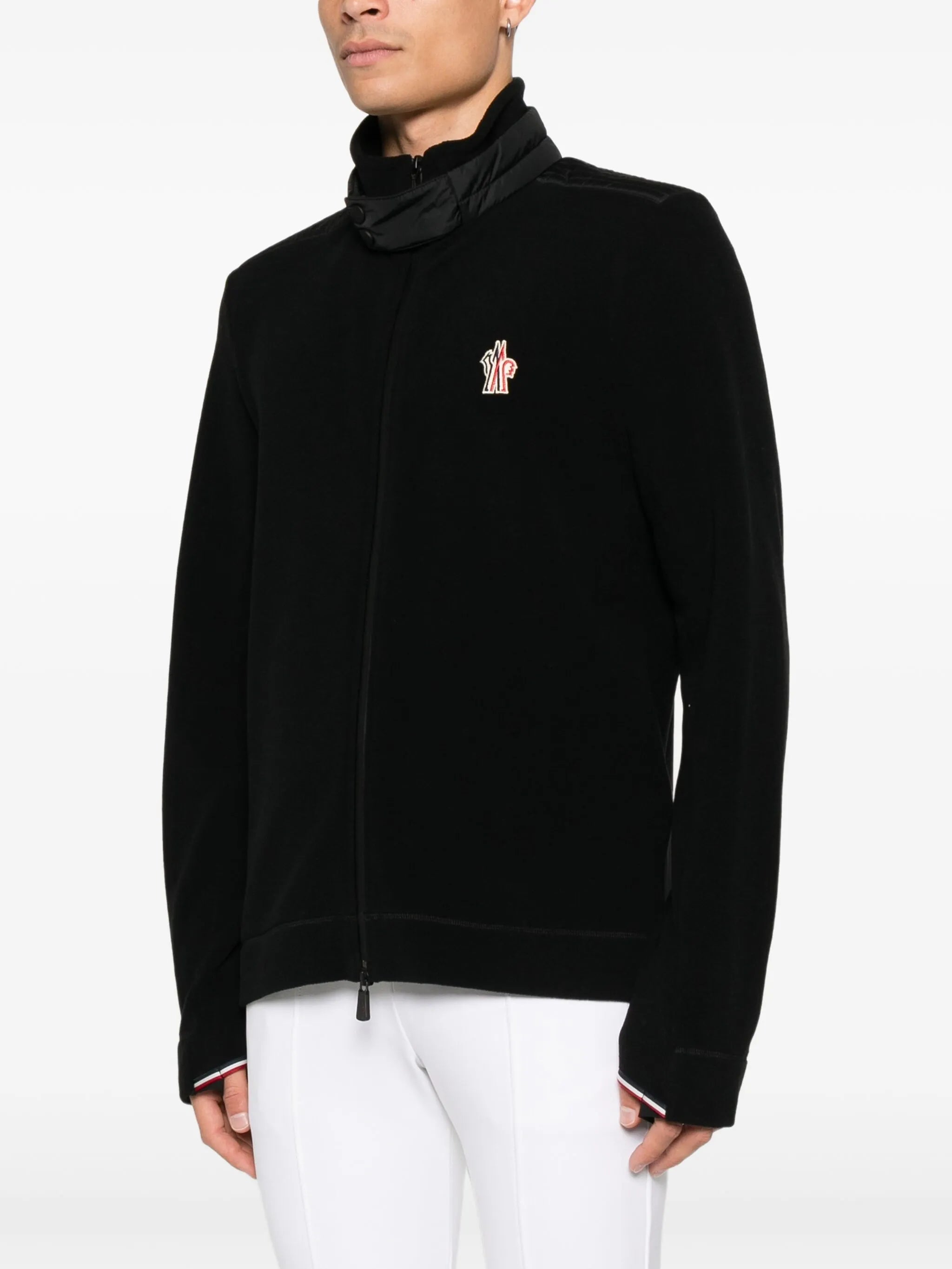 logo-patch zip-fastening jacket