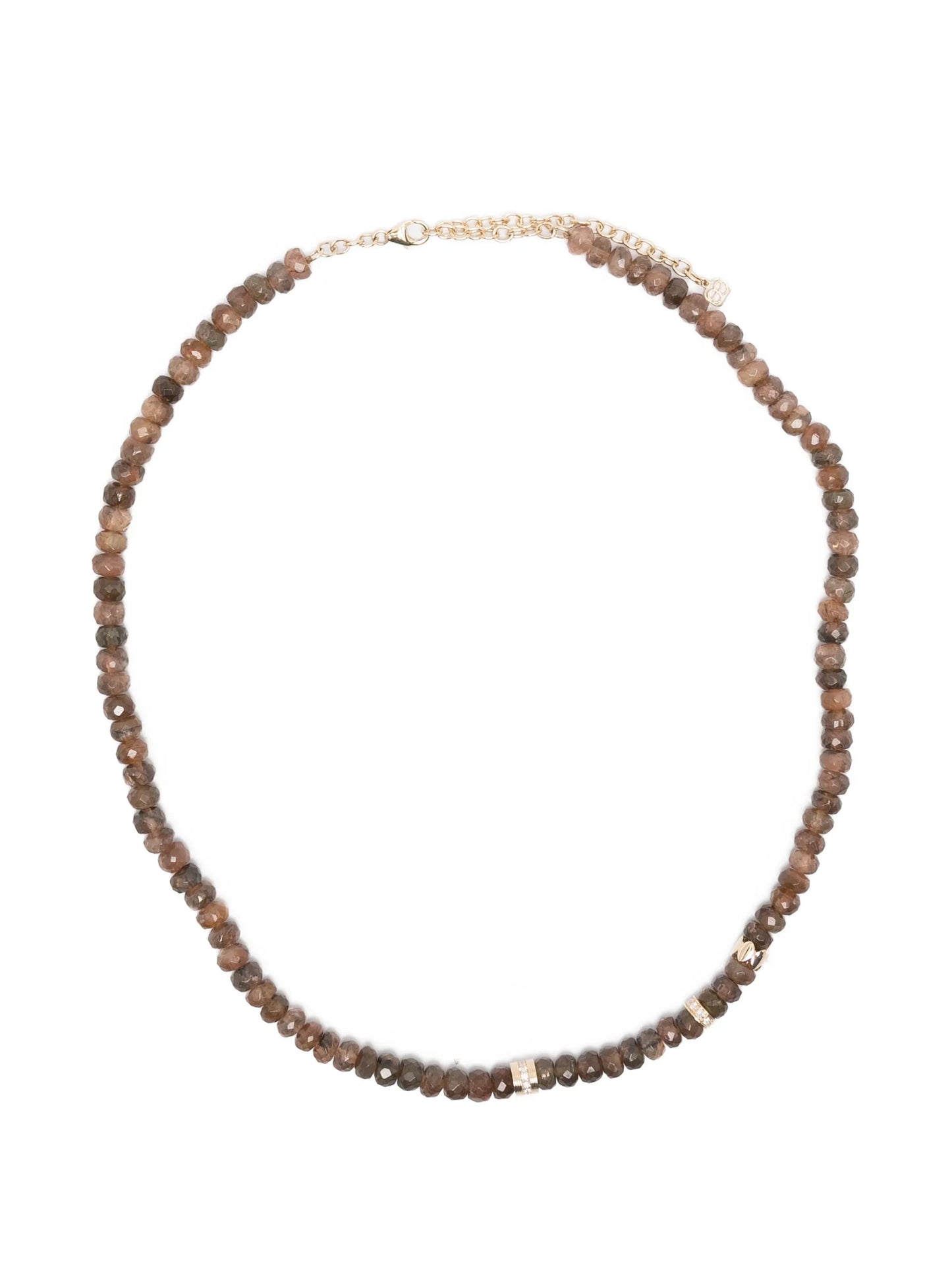 Andalusite rondelle detail necklace