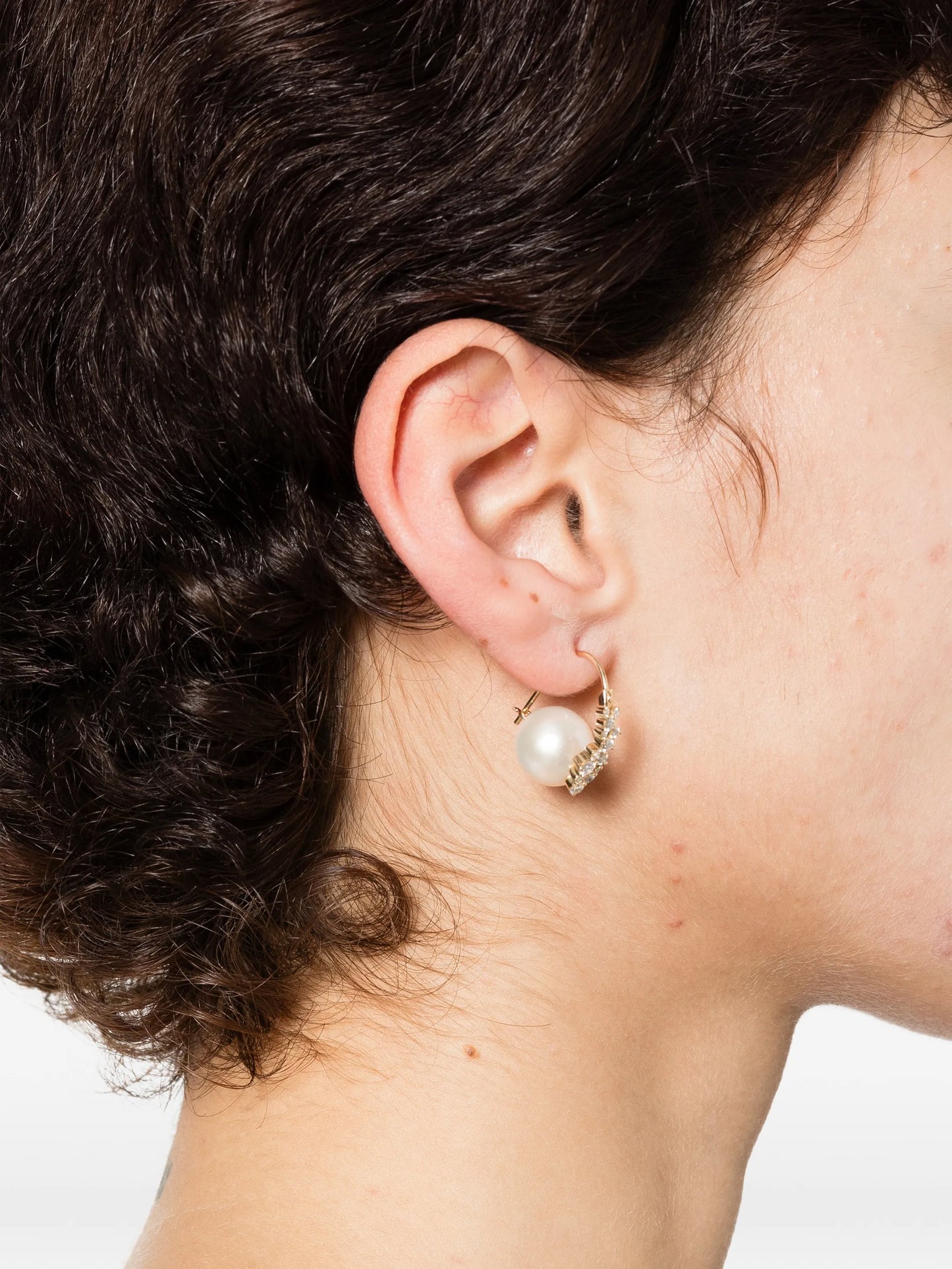 pearl diamond earrings