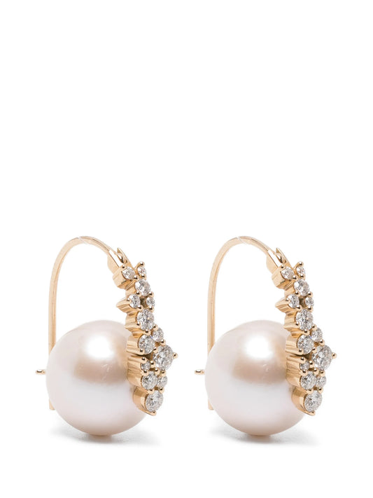 pearl diamond earrings