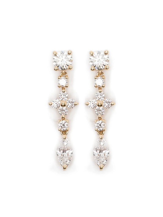18K yellow gold Vivi diamond drop earring