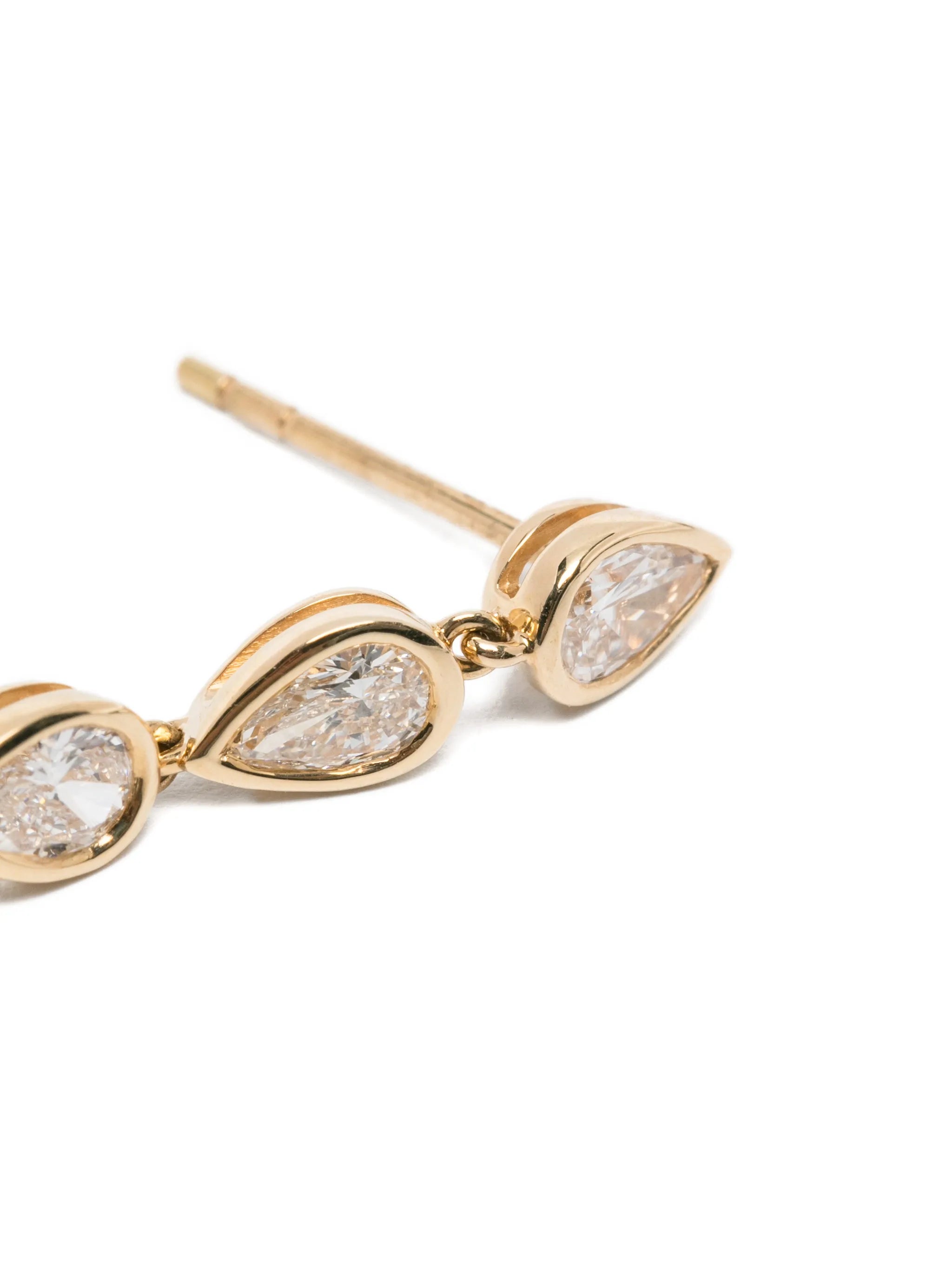 18K yellow gold Elodie diamond drop earrings