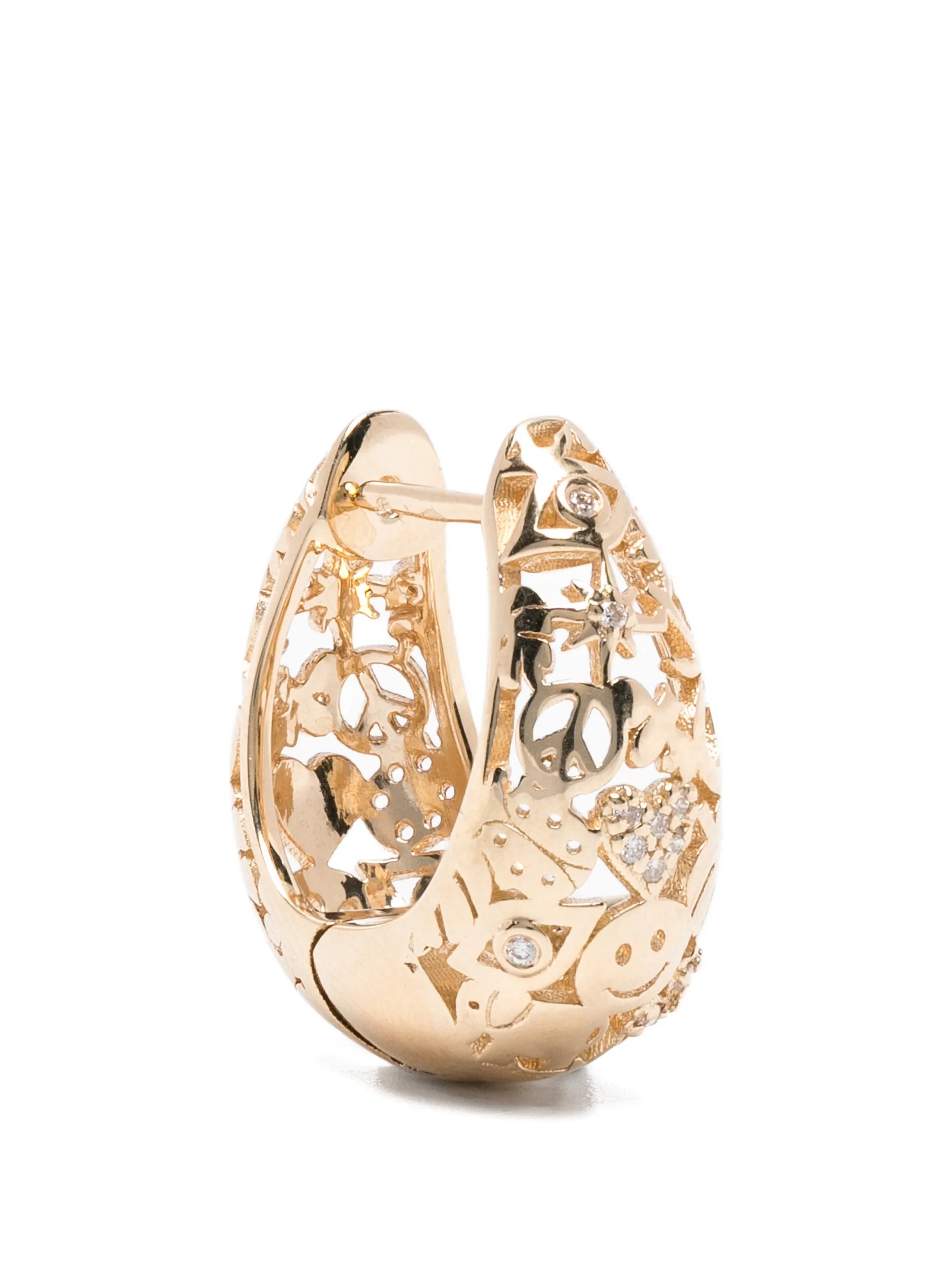 14K gold diamond earrings