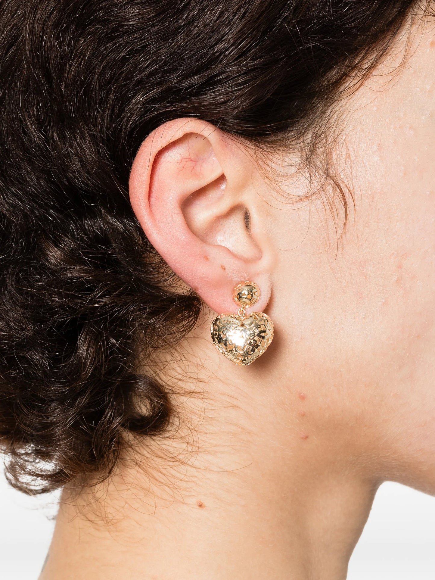 wallpaper heart bead drop earrings