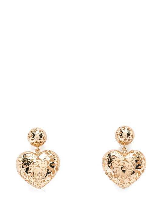 wallpaper heart bead drop earrings