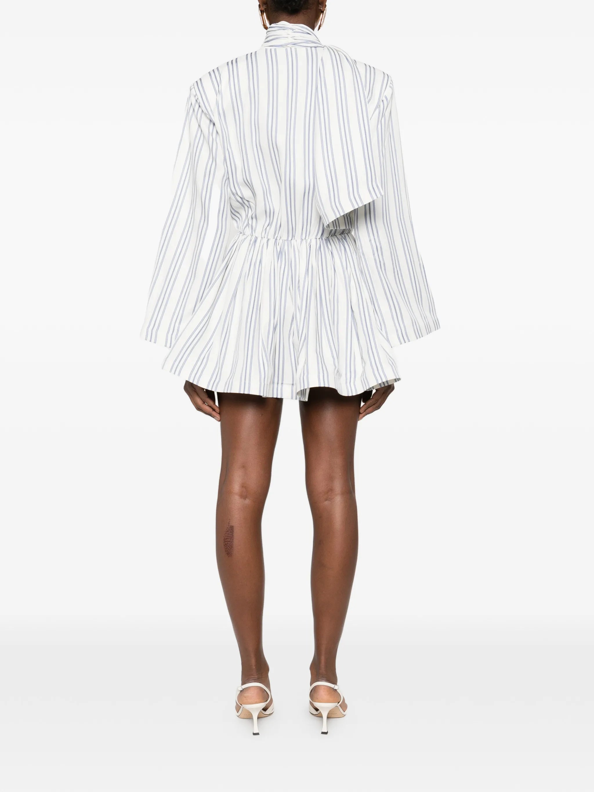 scarf striped mini dress