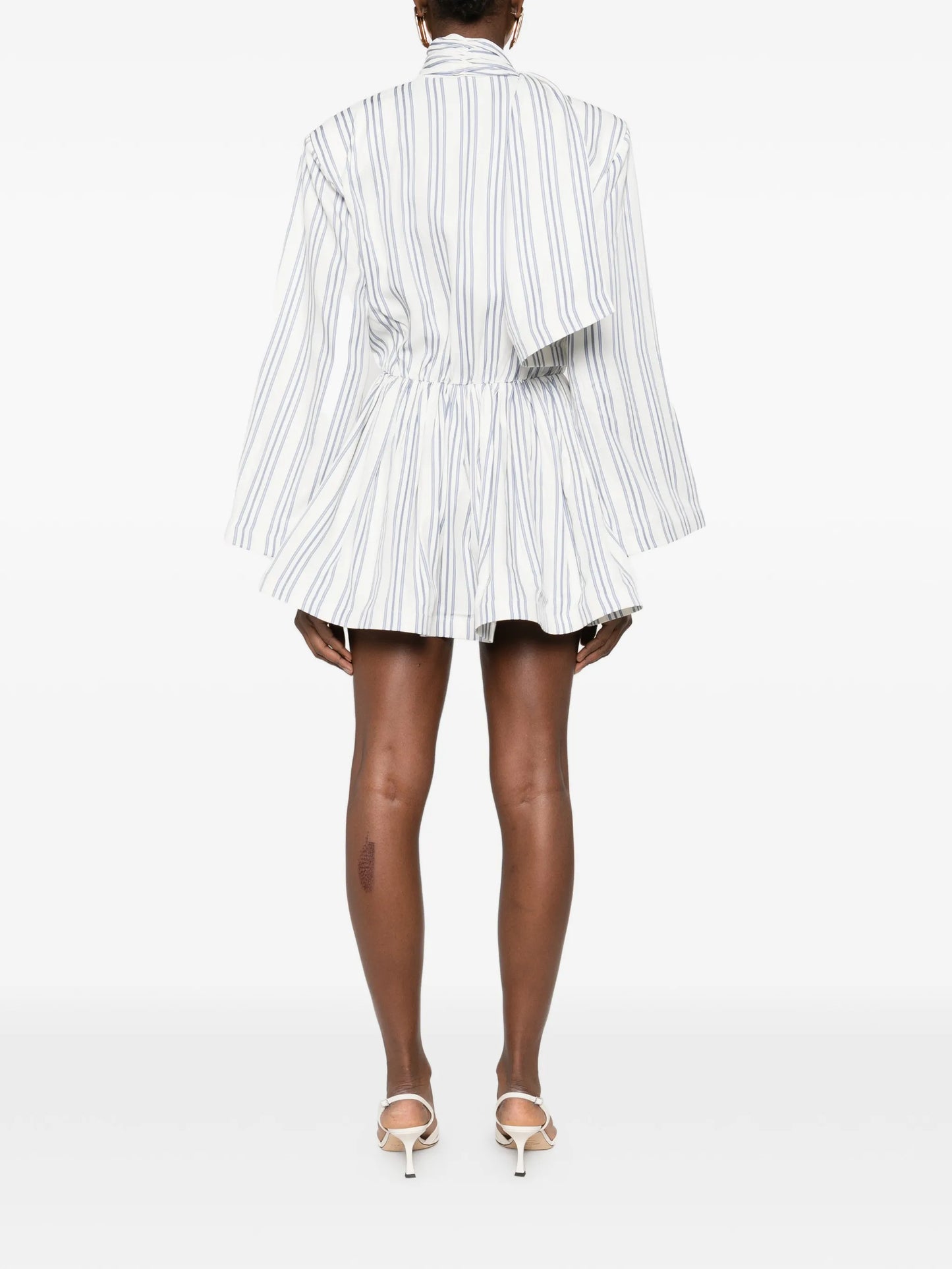 scarf striped mini dress