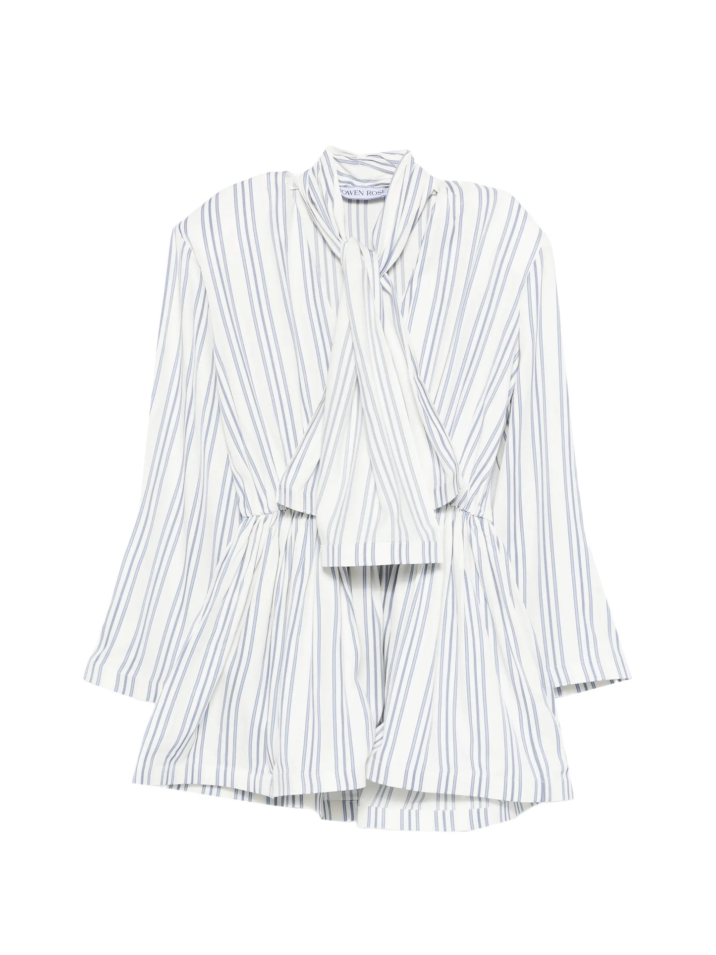 scarf striped mini dress