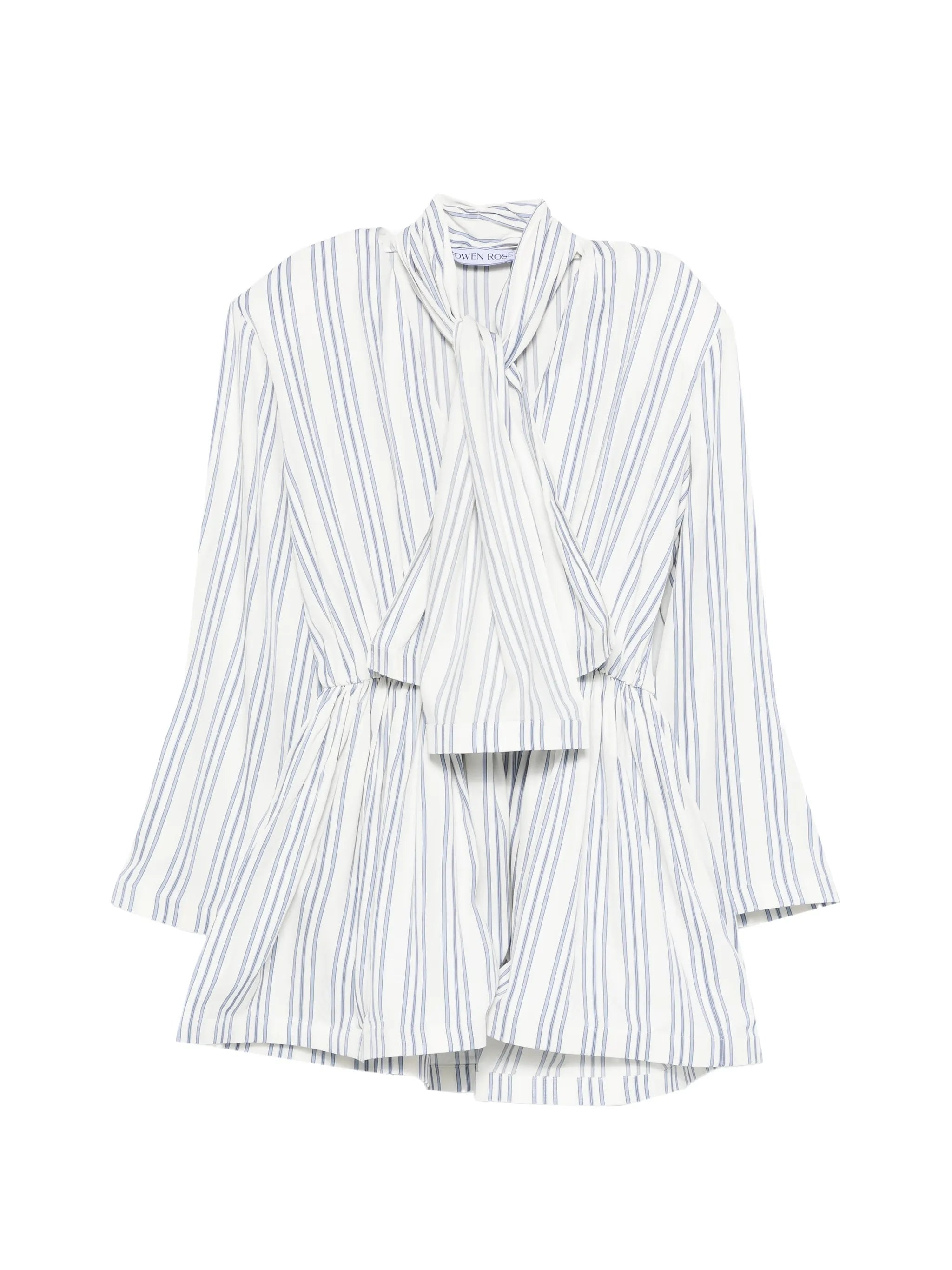 striped mini dress with scarf
