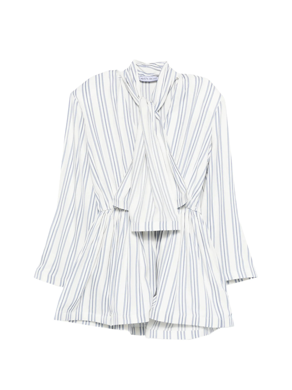 striped mini dress with scarf