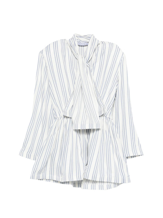 striped mini dress with scarf