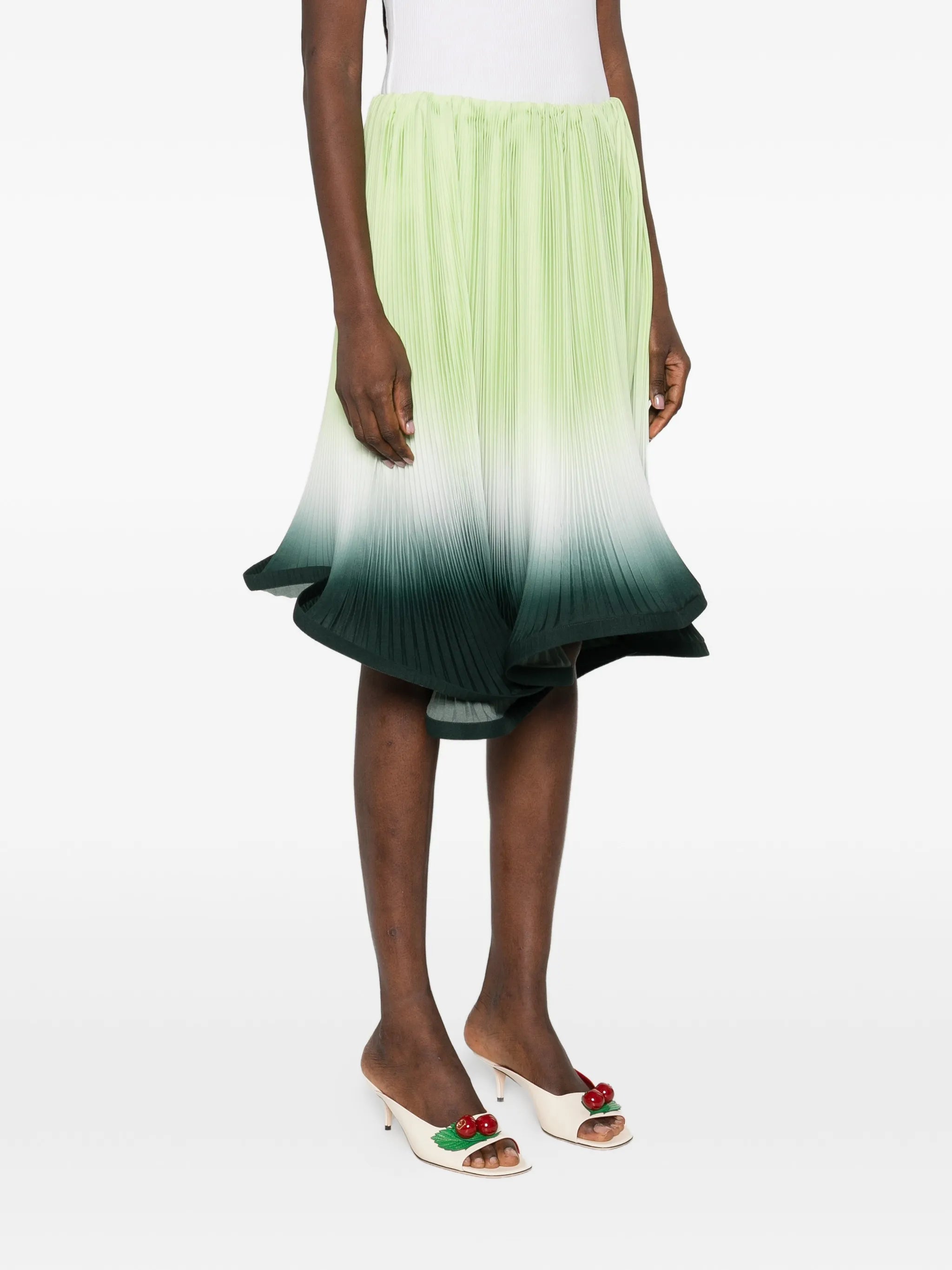 degradé-effect pleated skirt