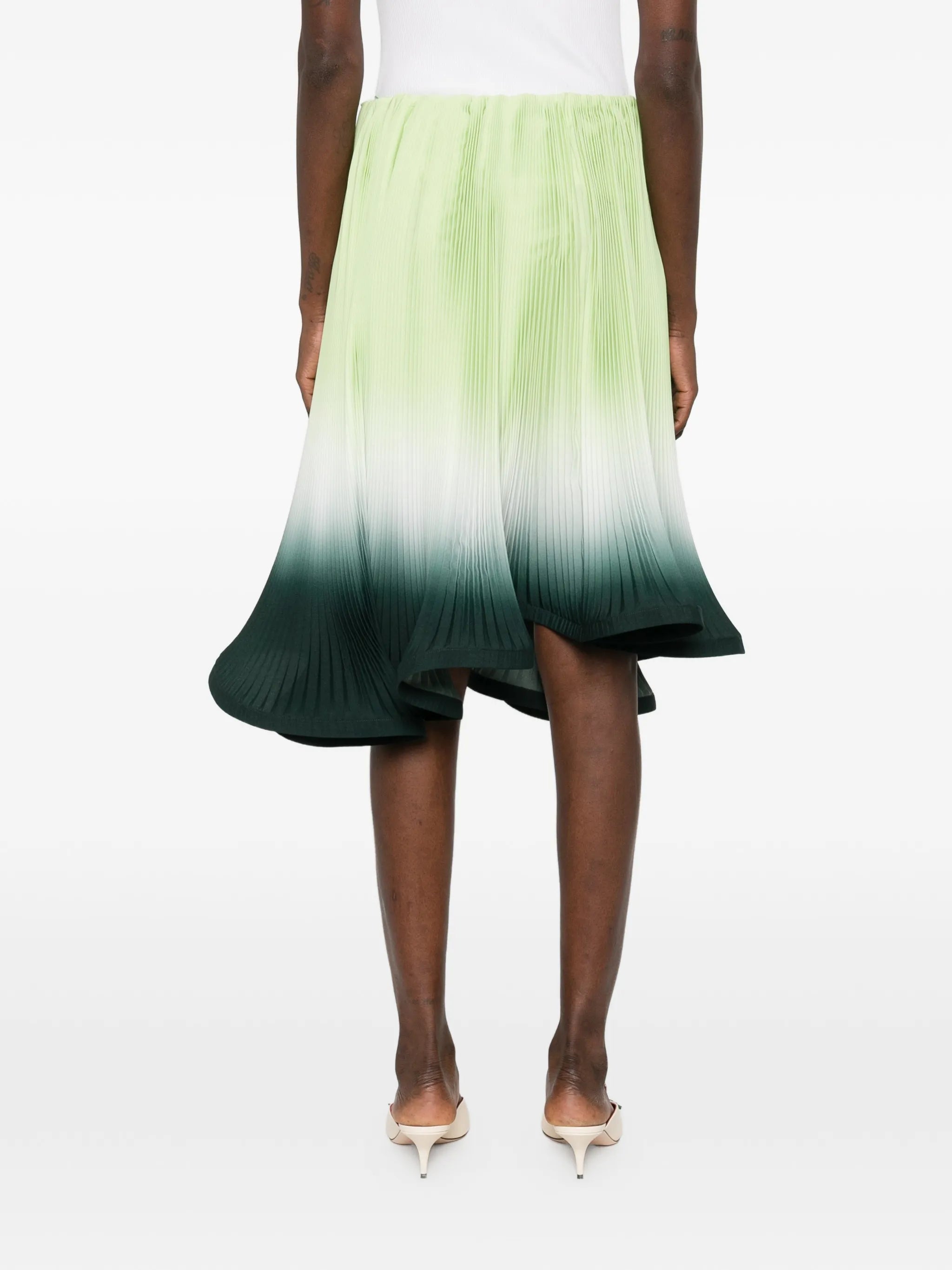degradé-effect pleated skirt