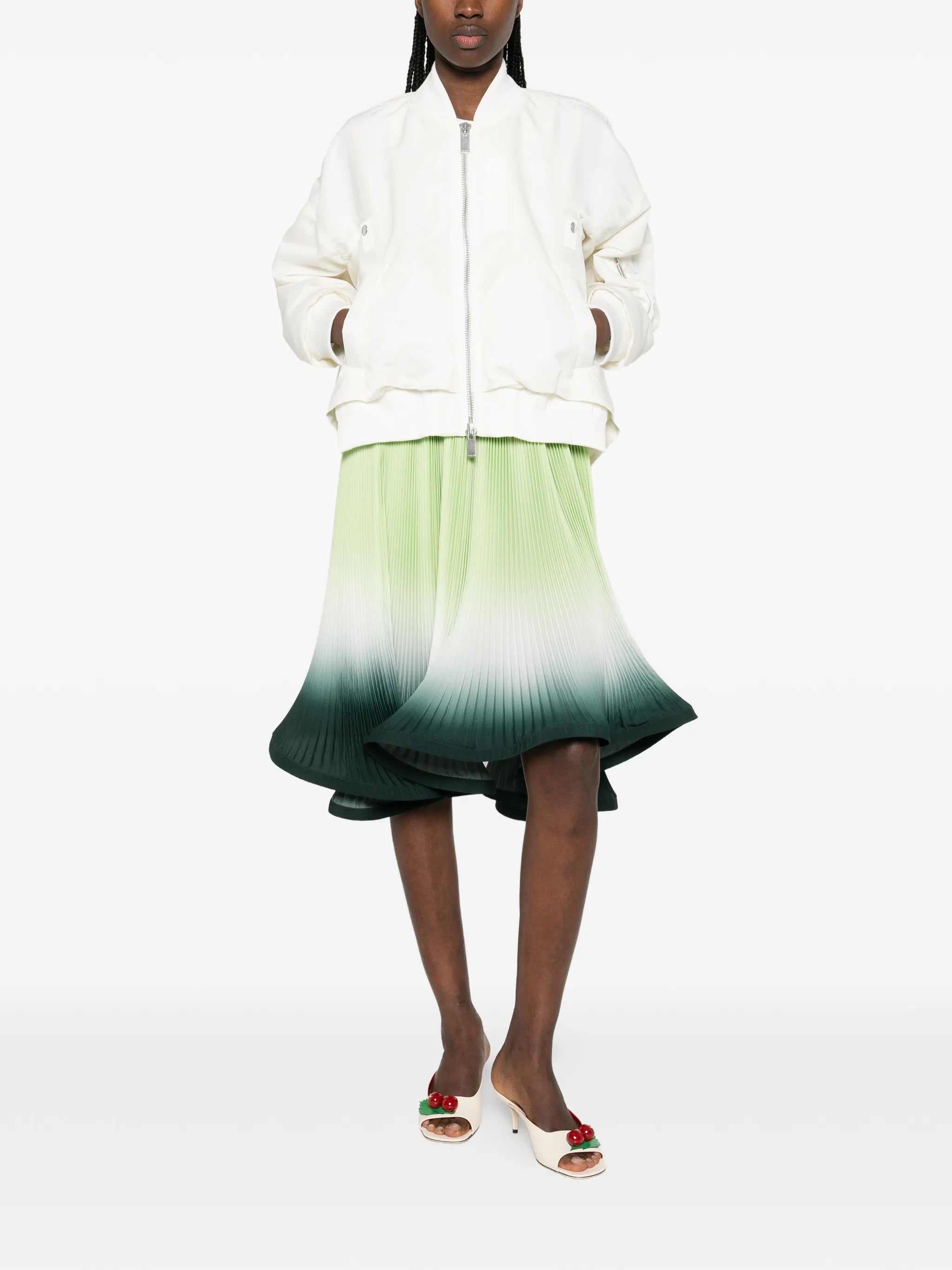 degradé-effect pleated skirt