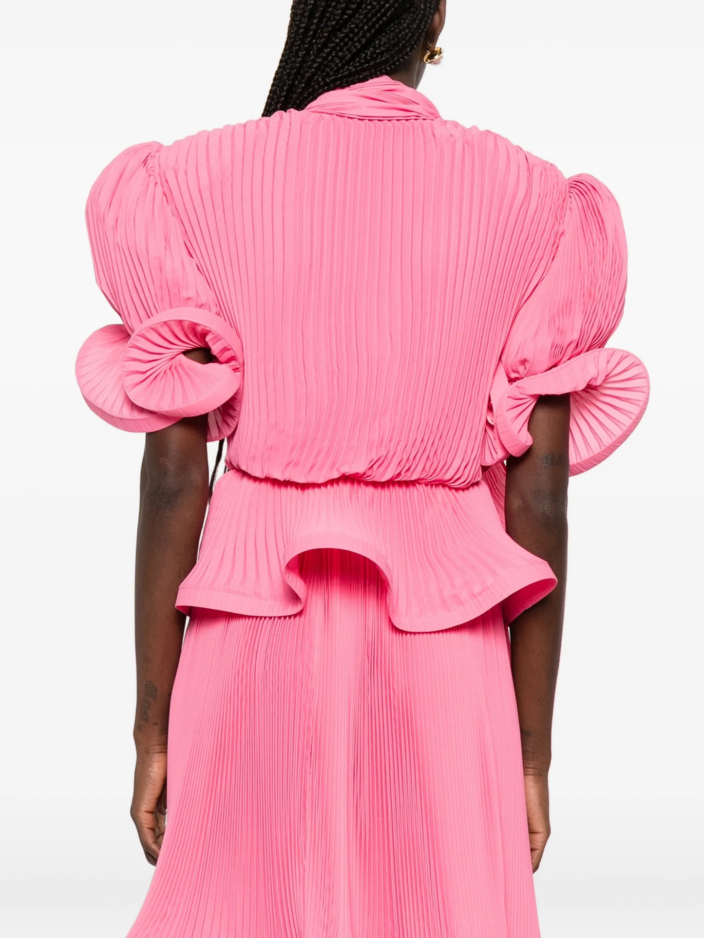 pleated puffy blouse