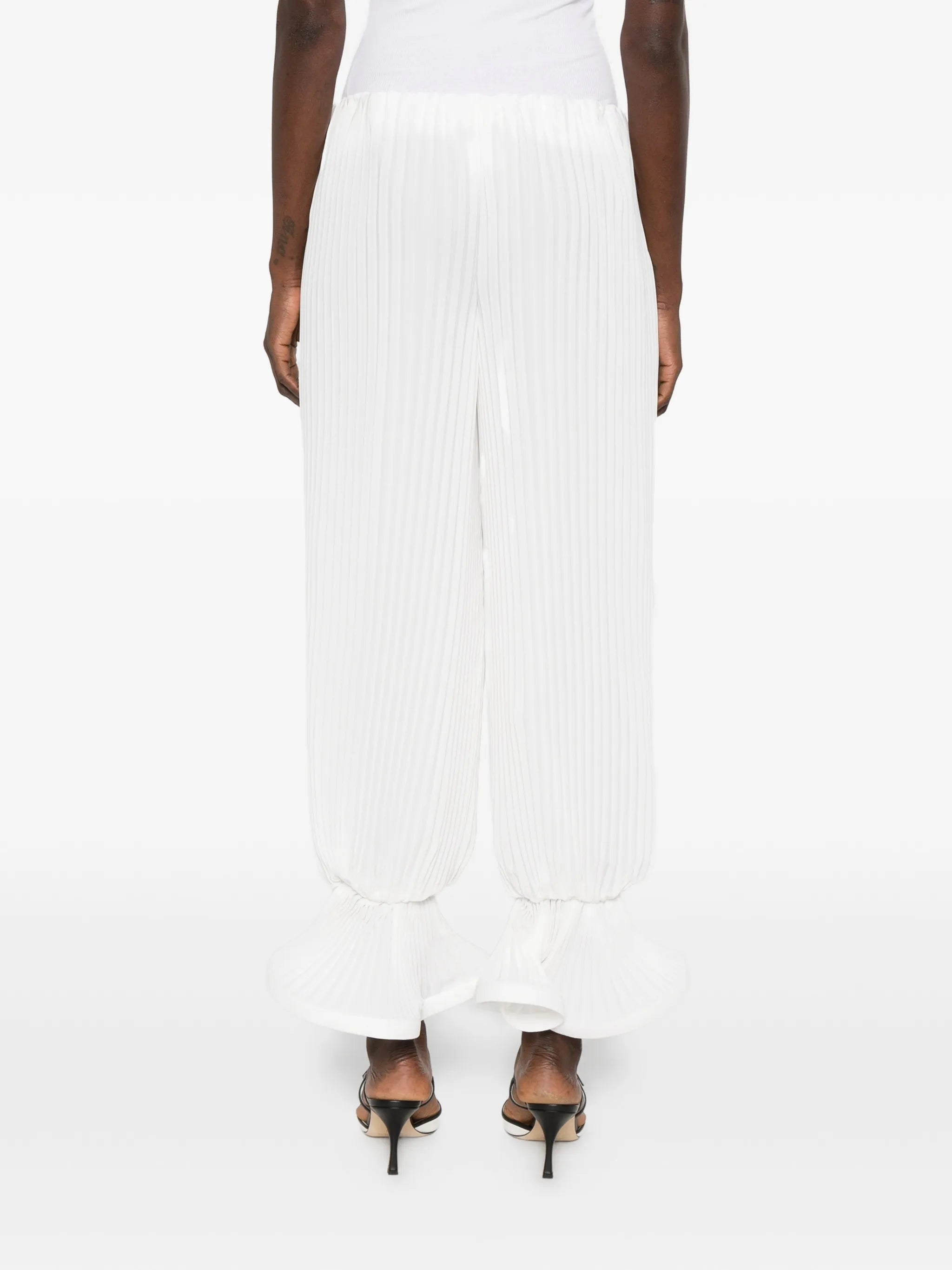pleated balloon pants