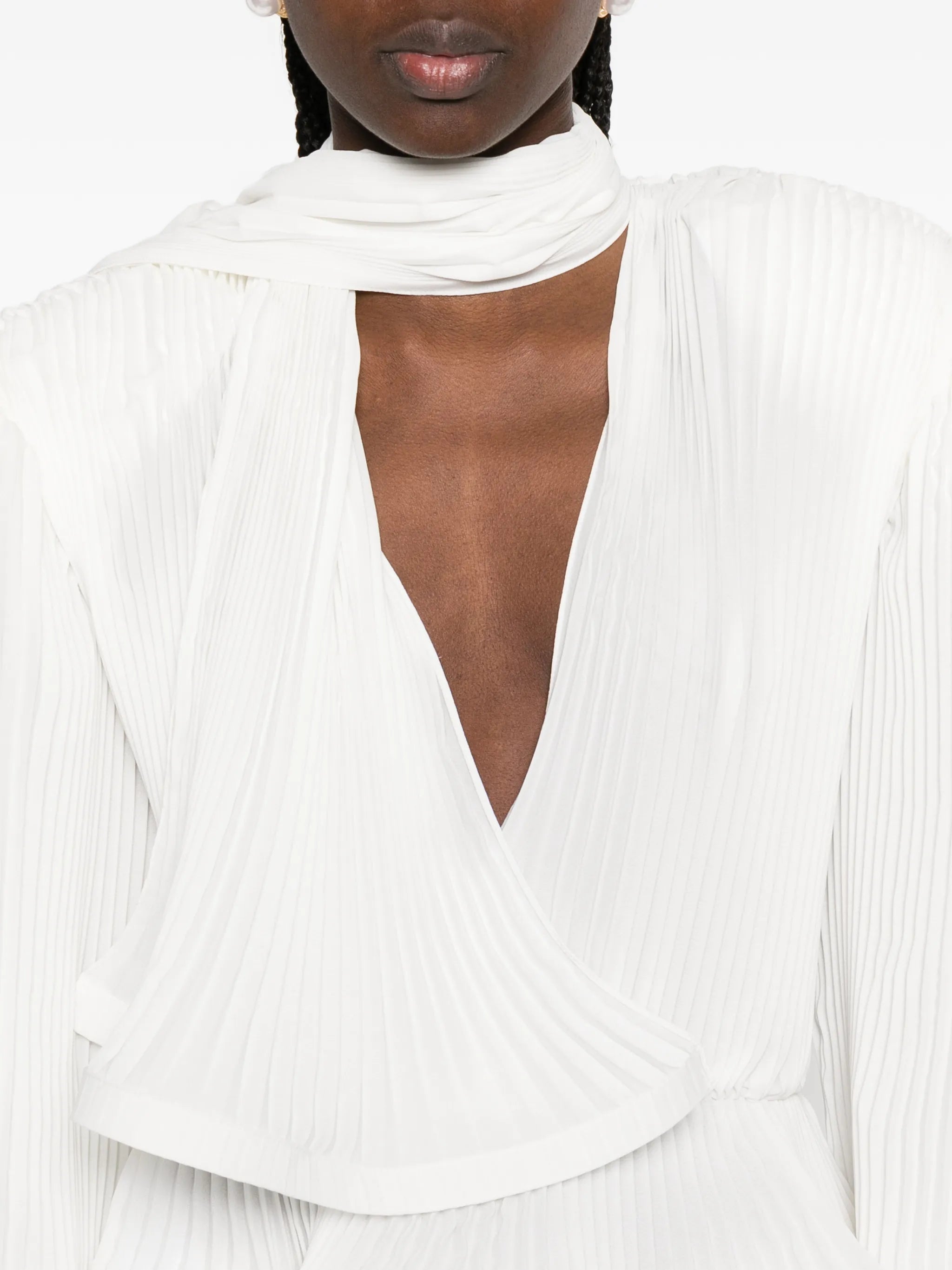 V-neck blouse