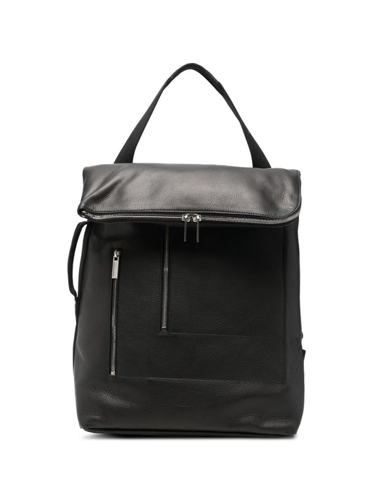 Cargo leather backpack