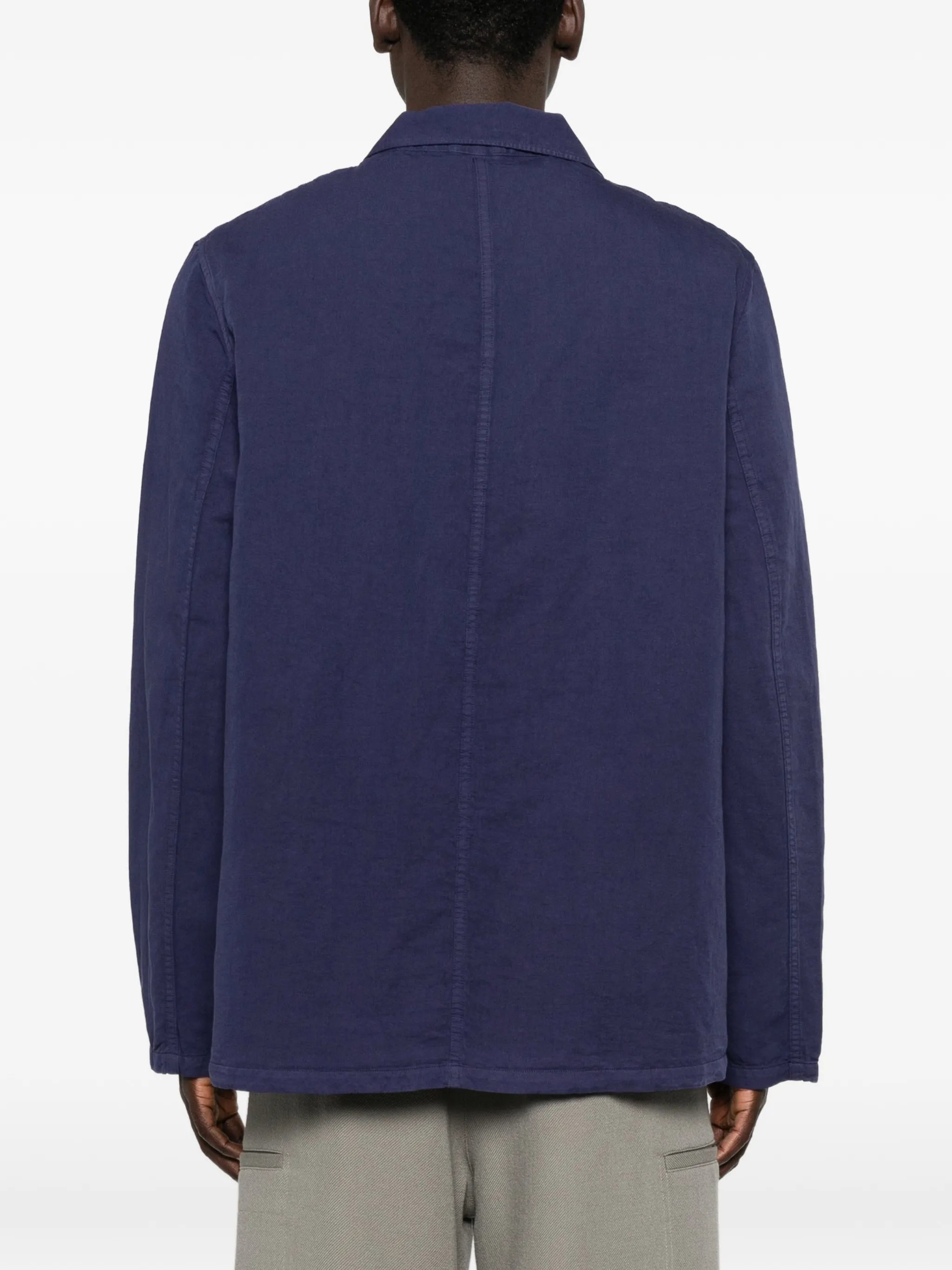 patch-pocket single-breasted jacket