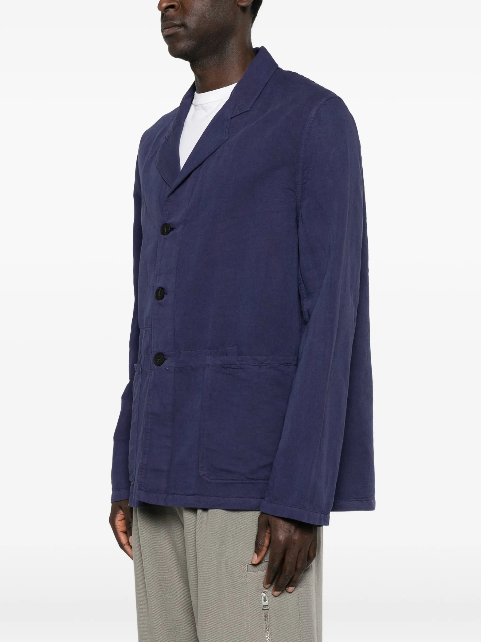 patch-pocket single-breasted jacket