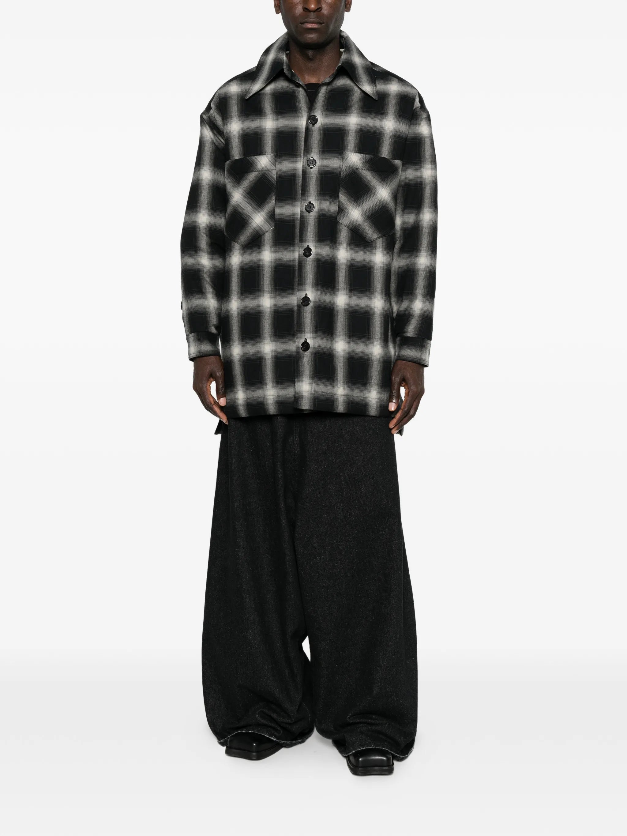 checked flannel overshirt