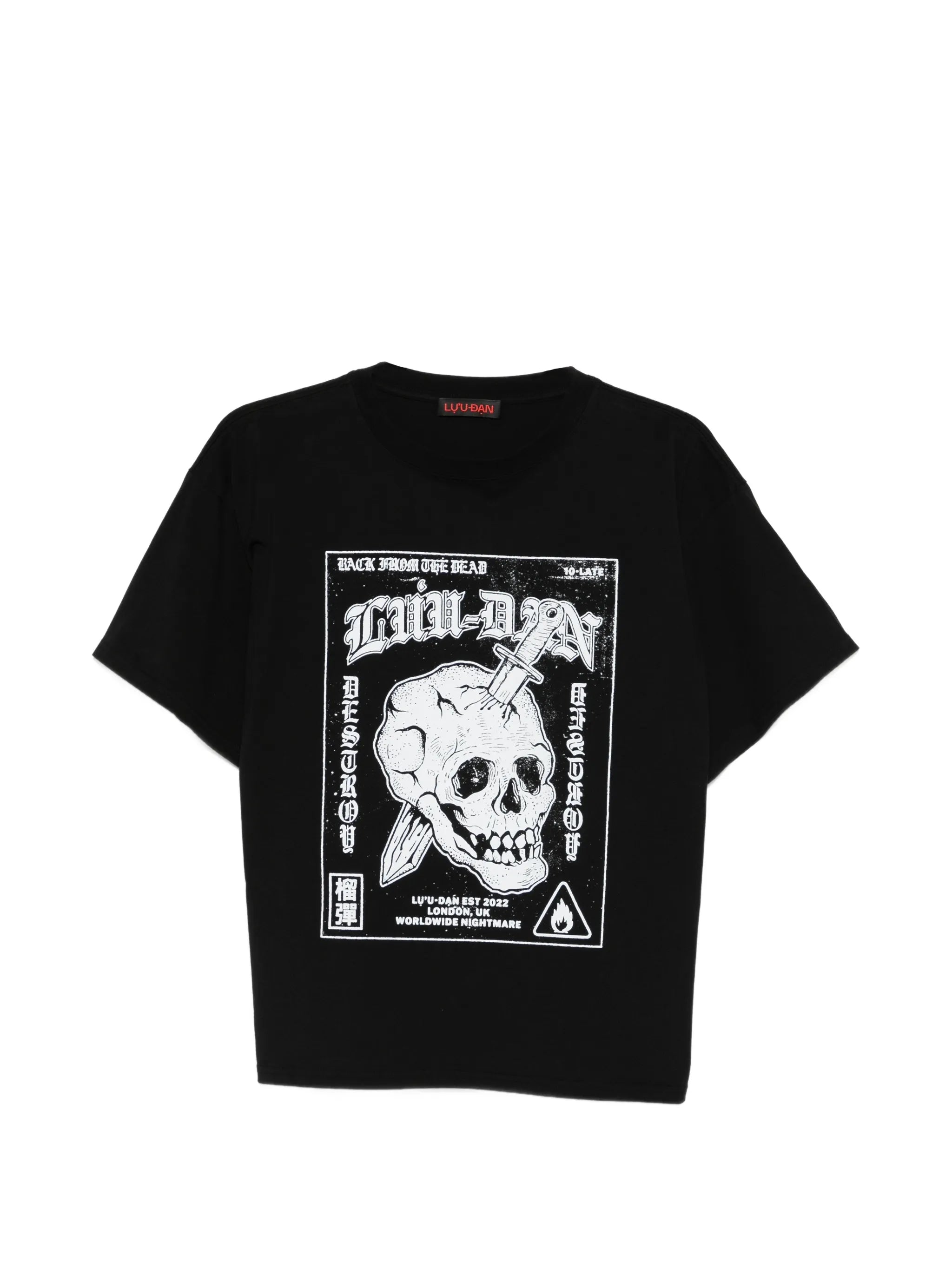 skull-print T-shirt