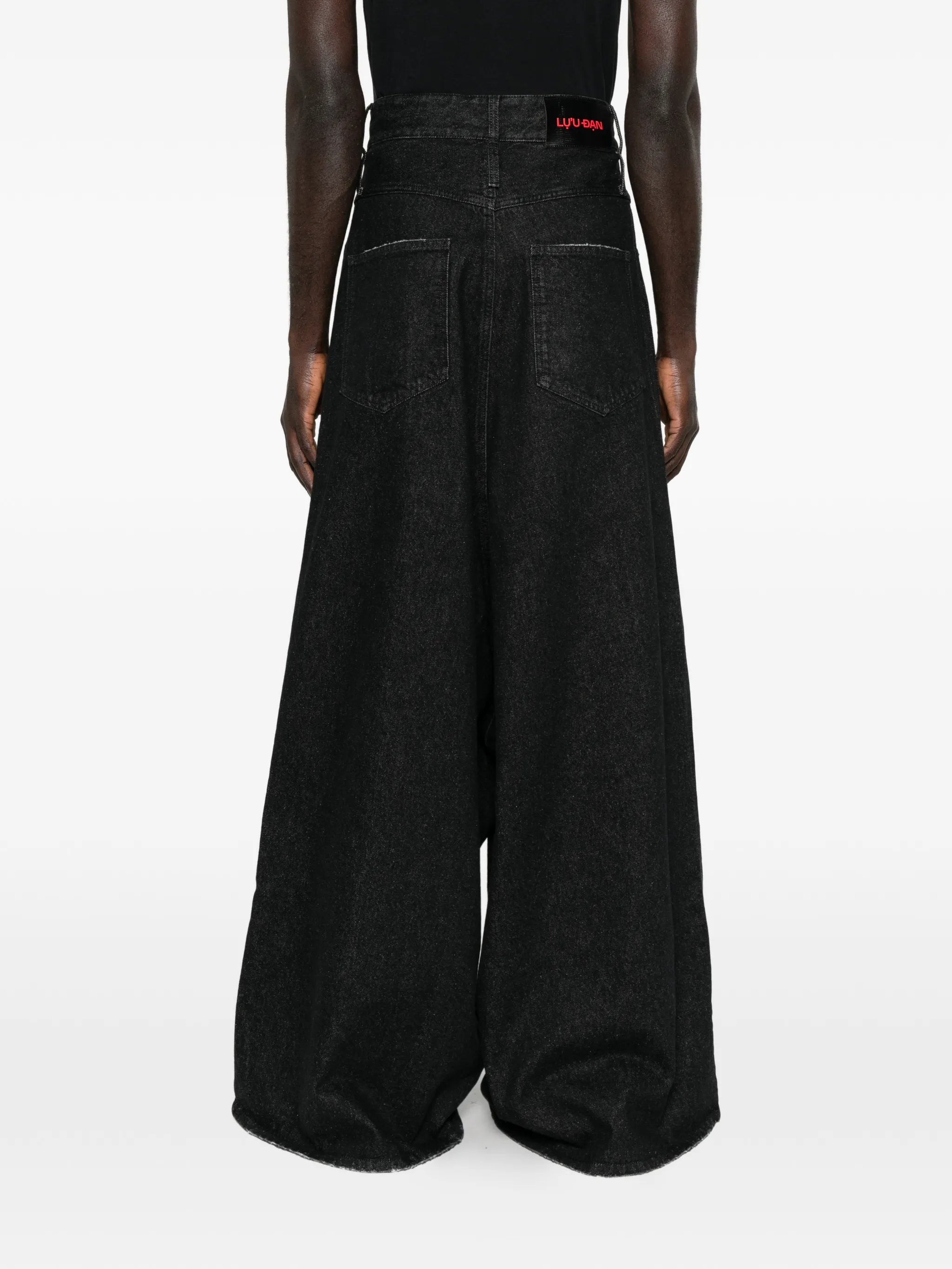 drop crotch wide leg jeans