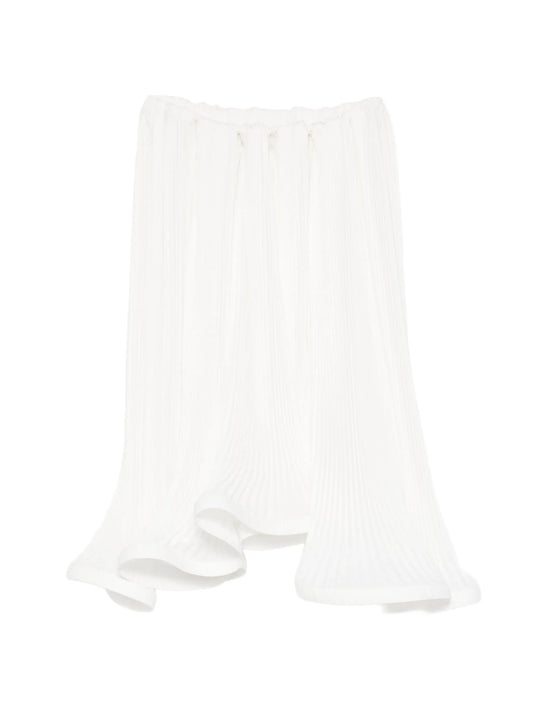 pleated midi skirt