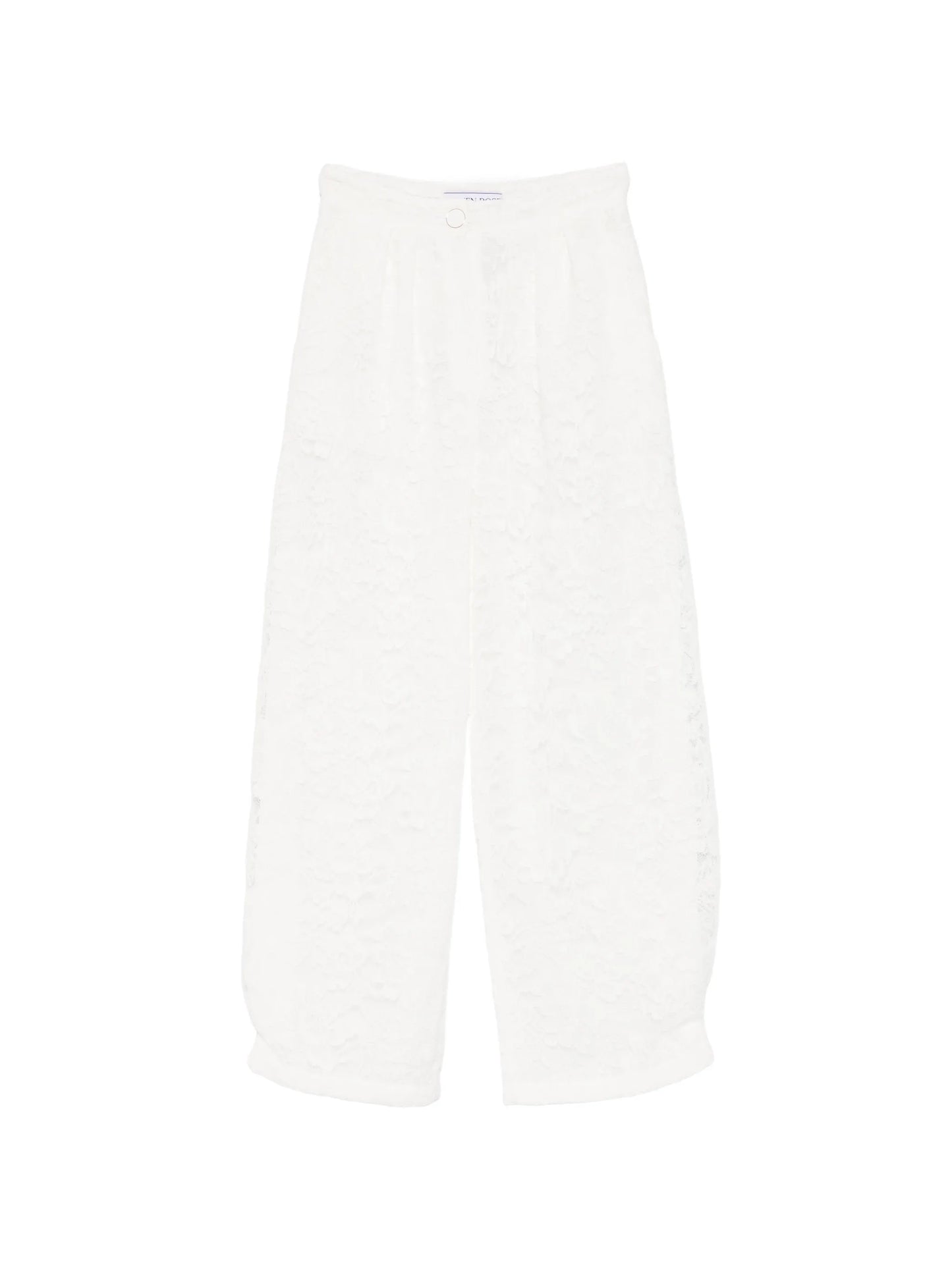 floral-print high-waist trousers