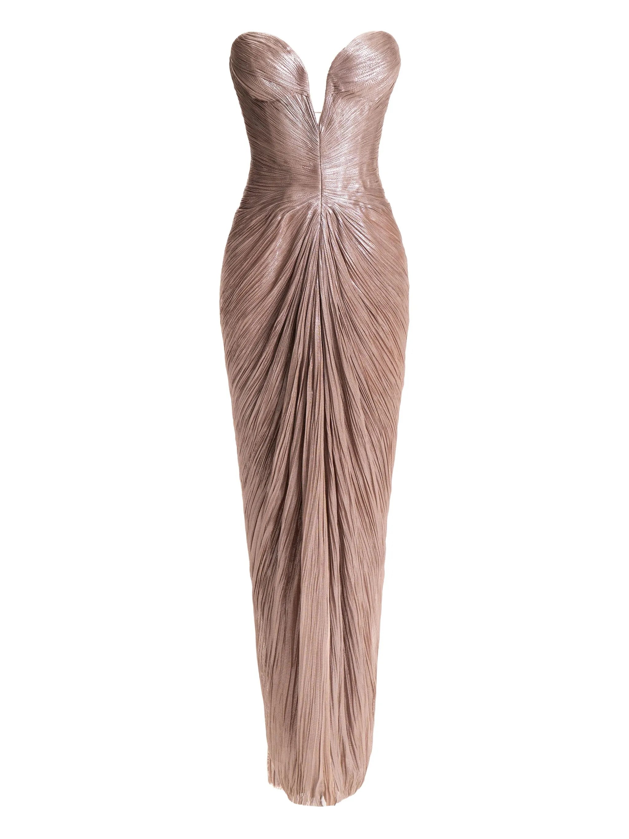Alessandra strapless maxi dress