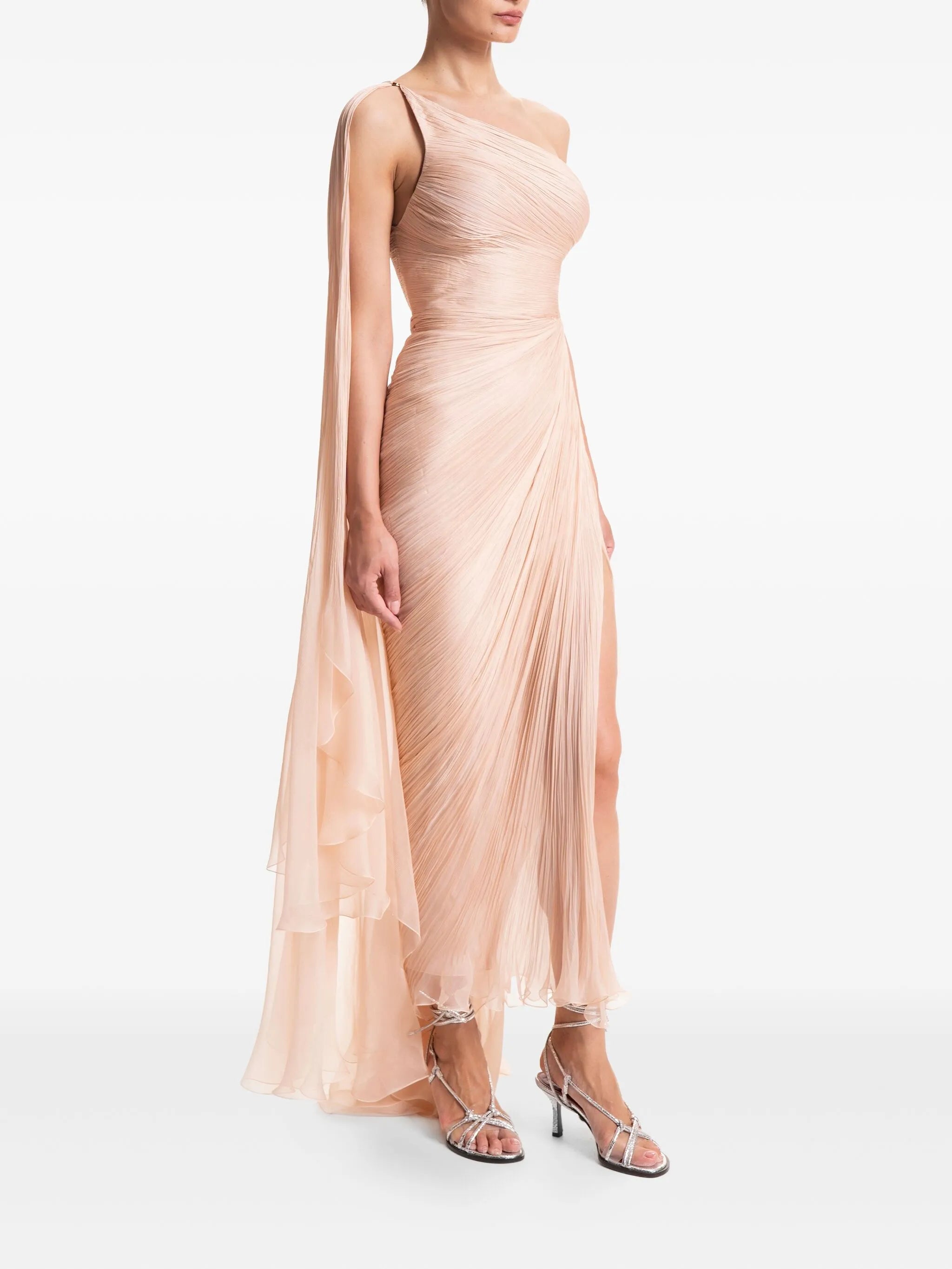 Florencia one-shoulder lace-up dress