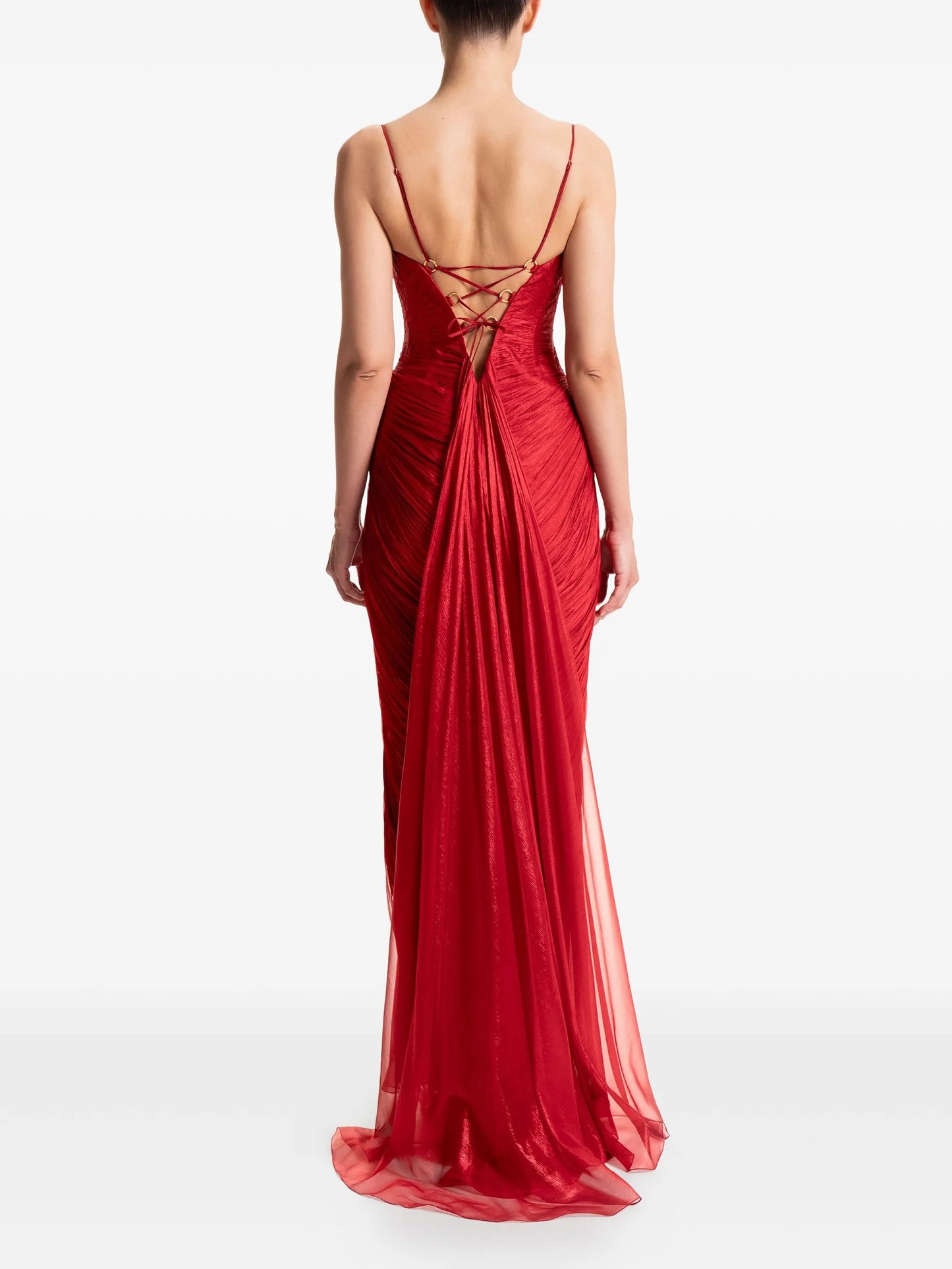 Cecilia plunge-neck maxi dress