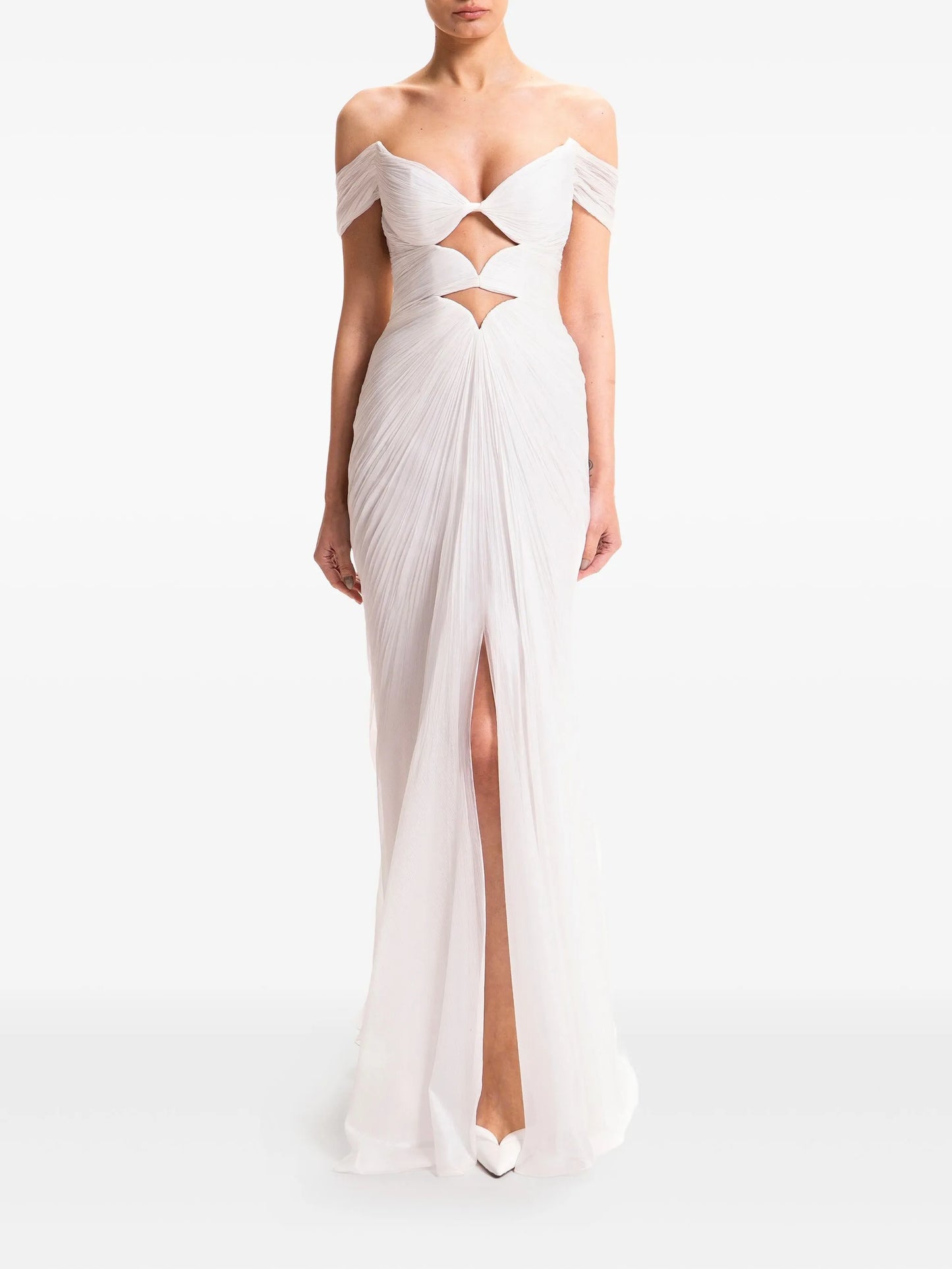 Cassiopeia cut-out lace-up maxi dress