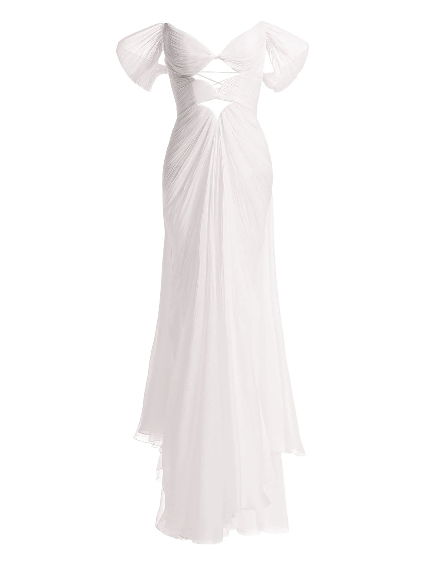 Cassiopeia cut-out lace-up maxi dress