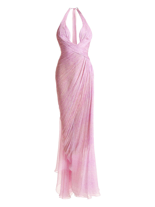 Milagros halterneck maxi dress
